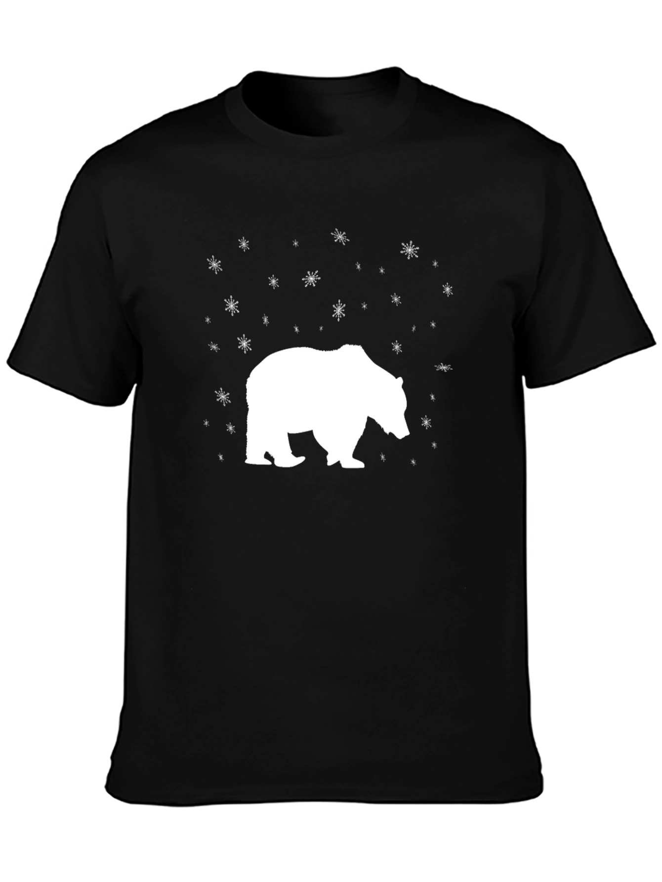 Black Bear Silhouette Graphic Tee - Black view 3