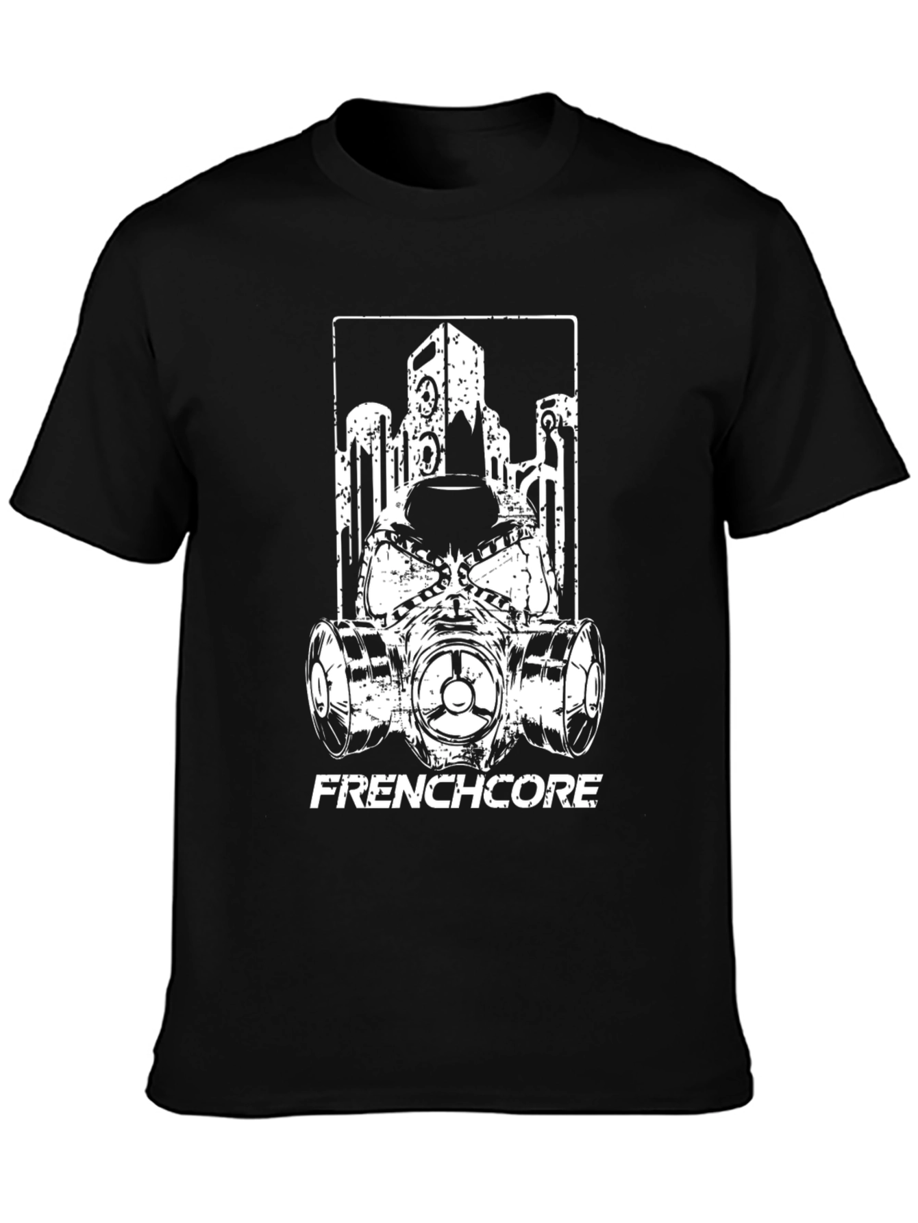 Black Frenchcore Graphic Tee - Black Cotton Blend view 3