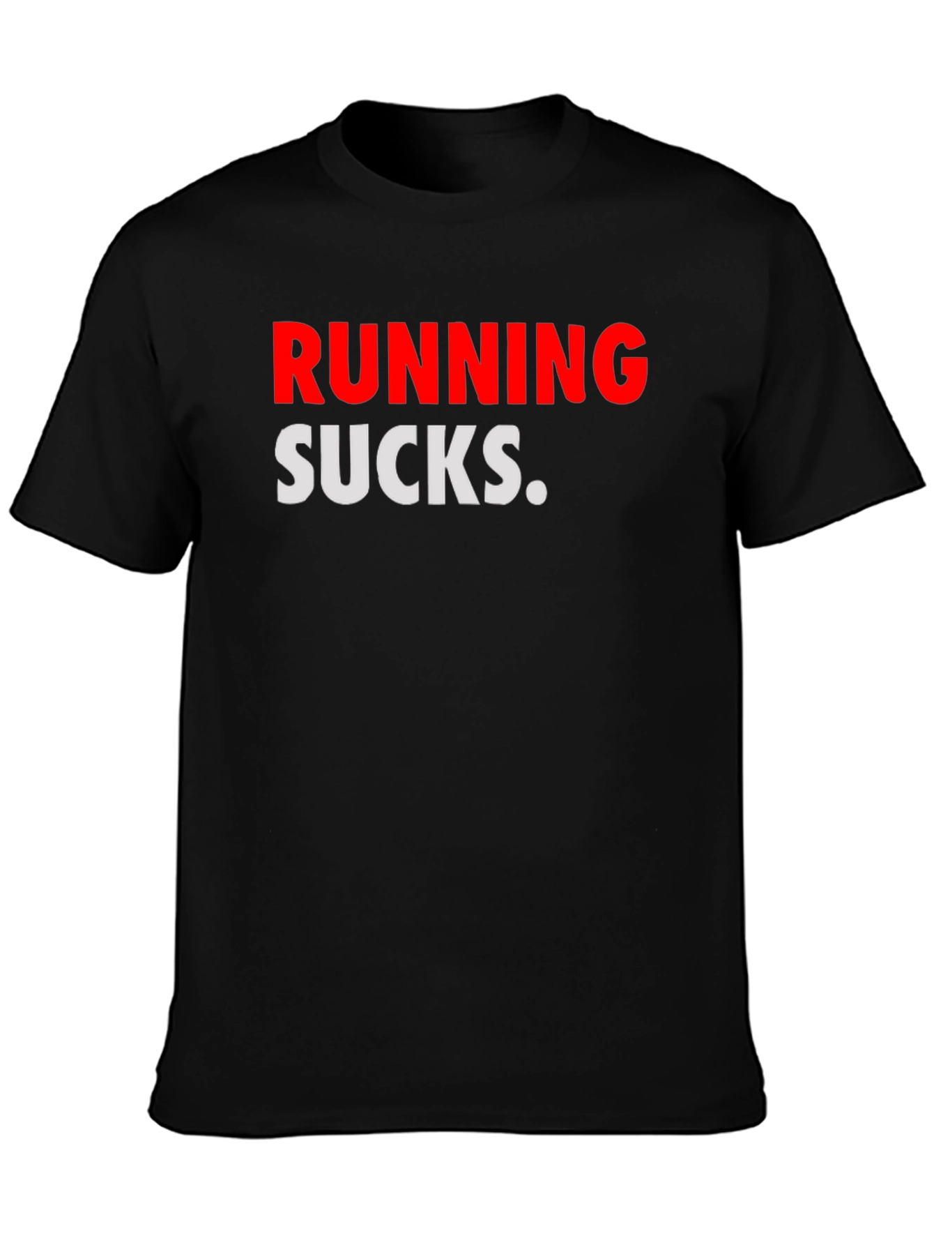 Black Running Sucks Graphic Tee view 3