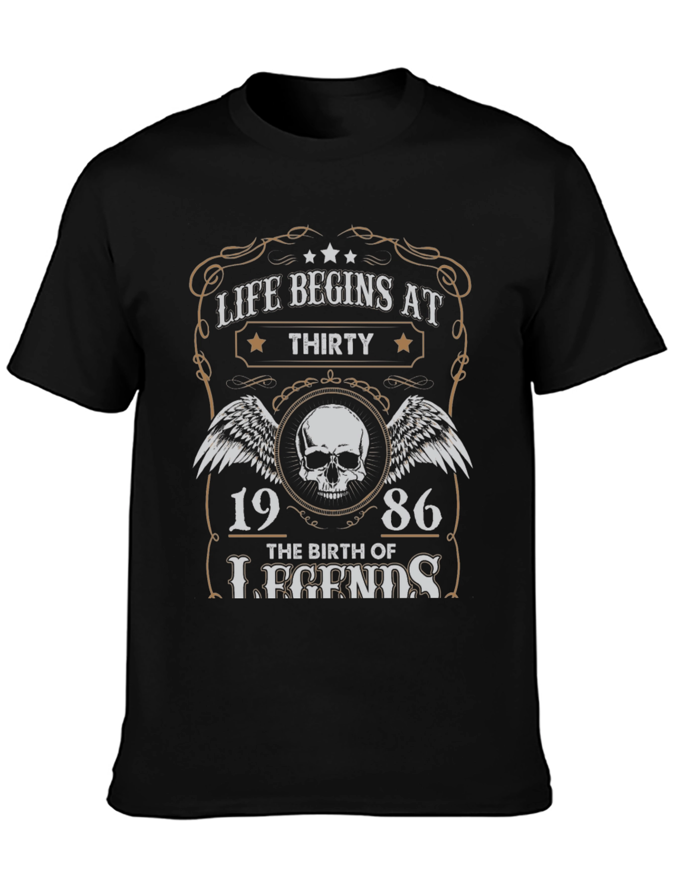 Black Life Begins At Thirty Birthday T-Shirt view 3