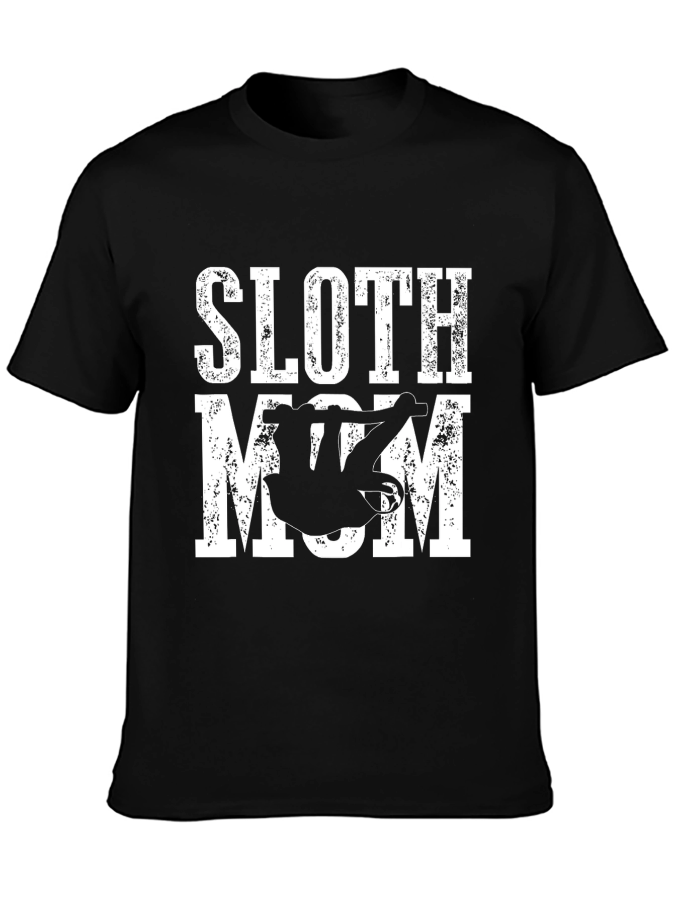 Black Sloth Mom T-Shirt - Cute Graphic Tee view 3