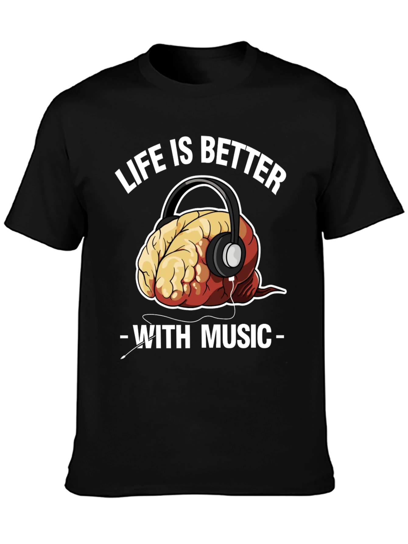 Black Life is Better with Music T-Shirt view 3