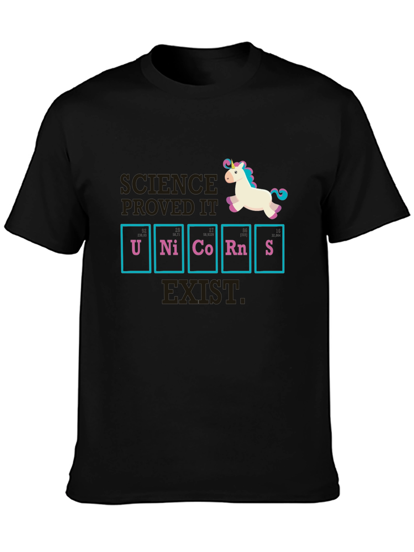 Black Science Proved It Unicorns Exist T-Shirt view 3