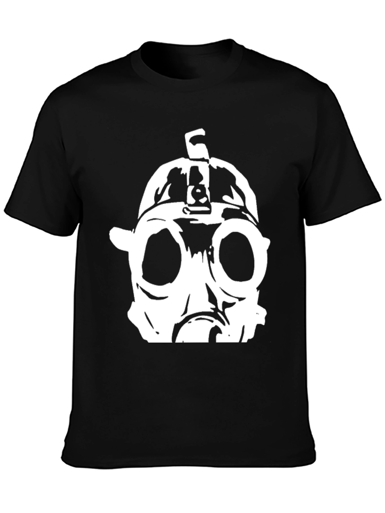 Black Gas Mask Graphic Tee - Bold Statement Shirt view 3