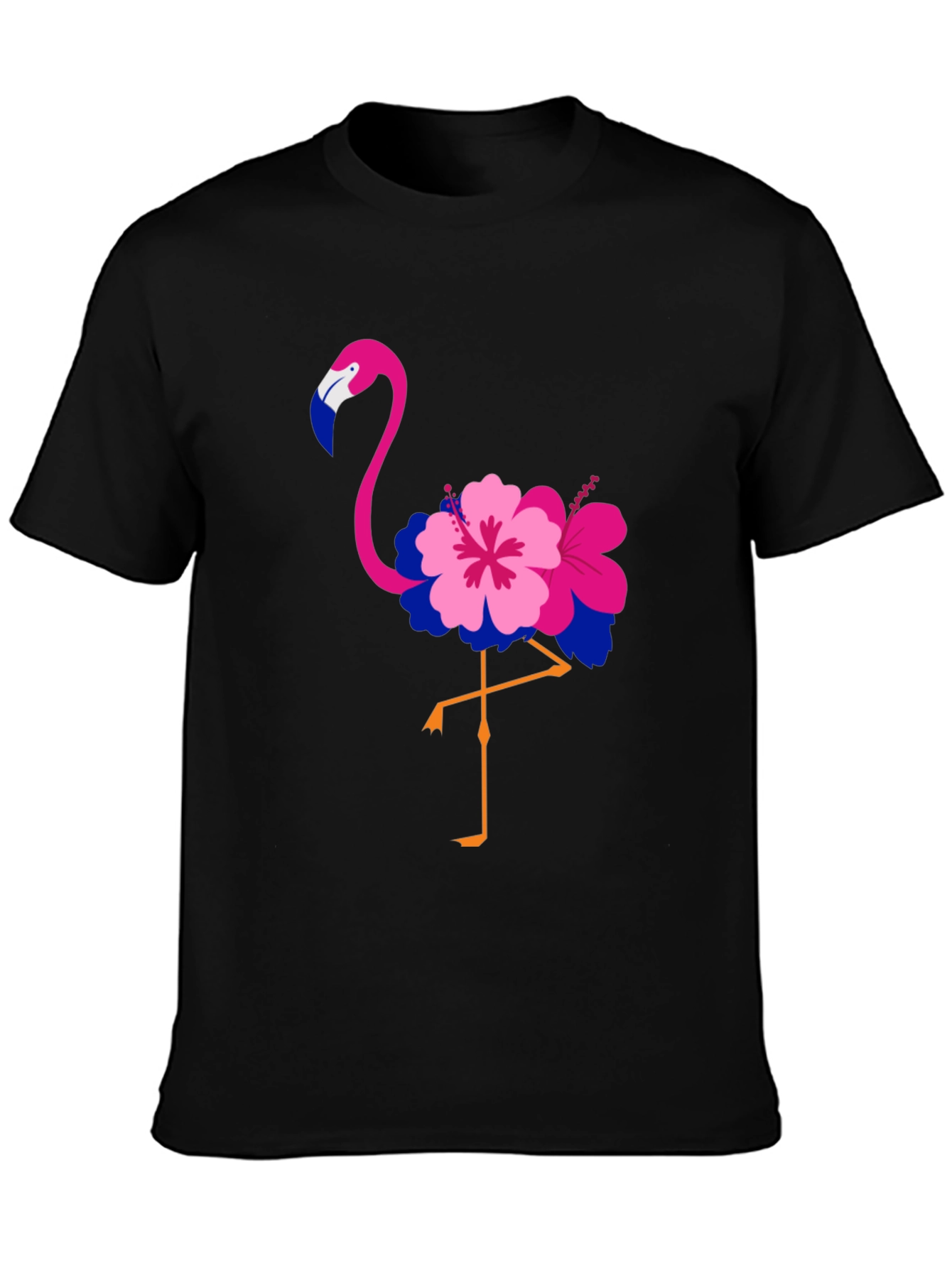 Black Bisexual Pride Flamingo T-Shirt view 3