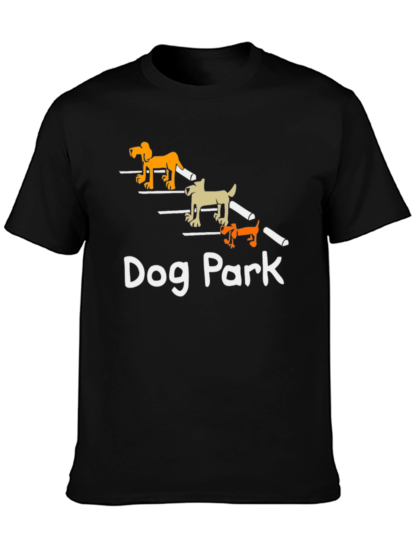 Black Dog Park T-Shirt Funny Dog Lover Tee view 3