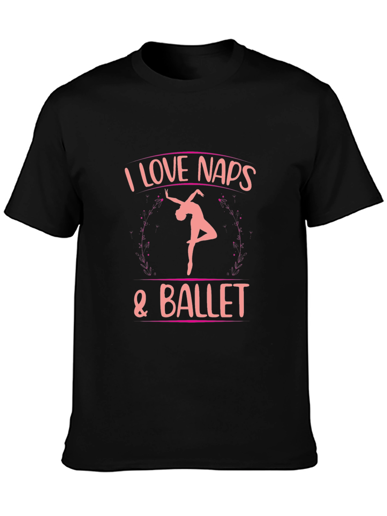 Black I Love Naps & Ballet Graphic T-Shirt view 3