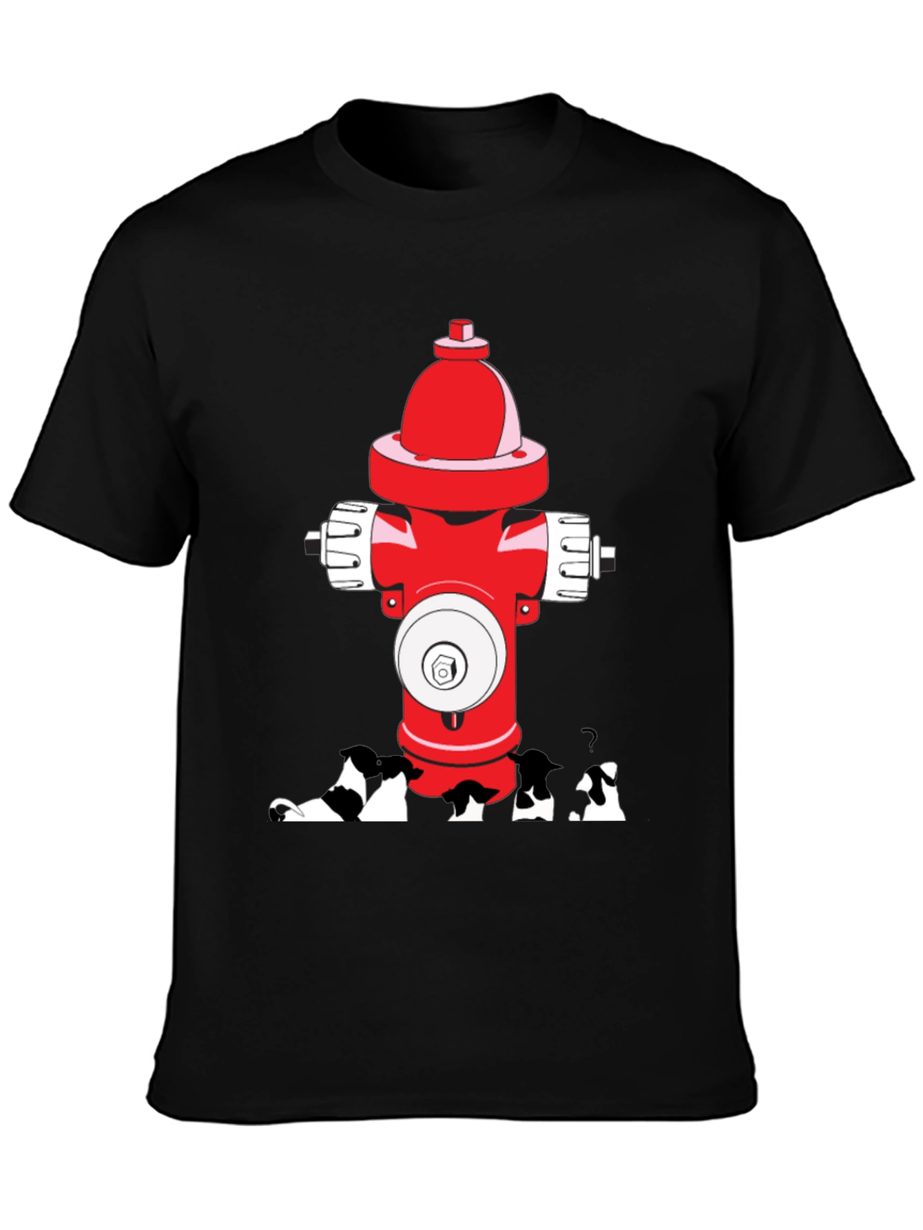 Black Dog Peeing on Fire Hydrant Graphic Tee view 3