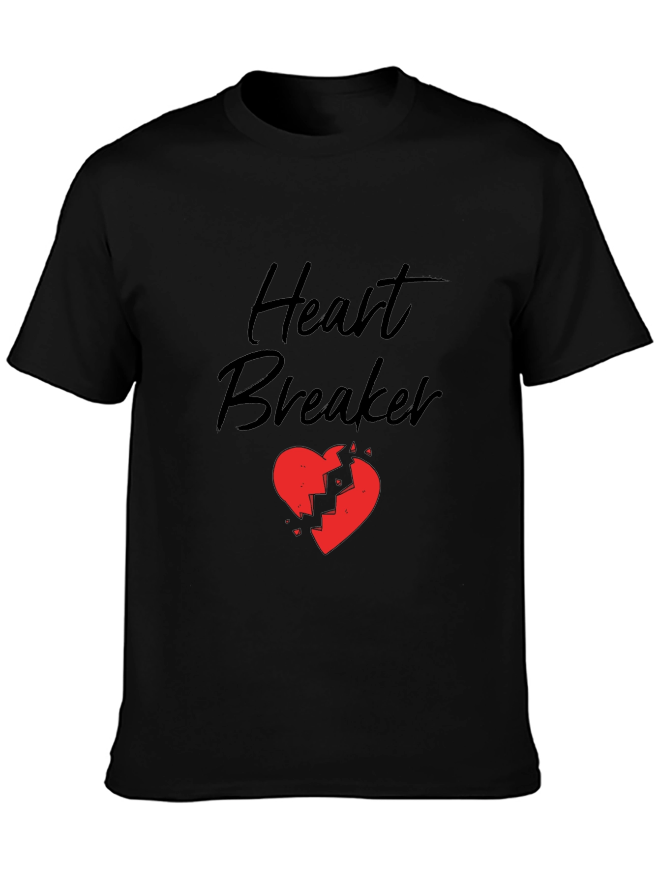 Black Heart Breaker Graphic Tee - Black view 3