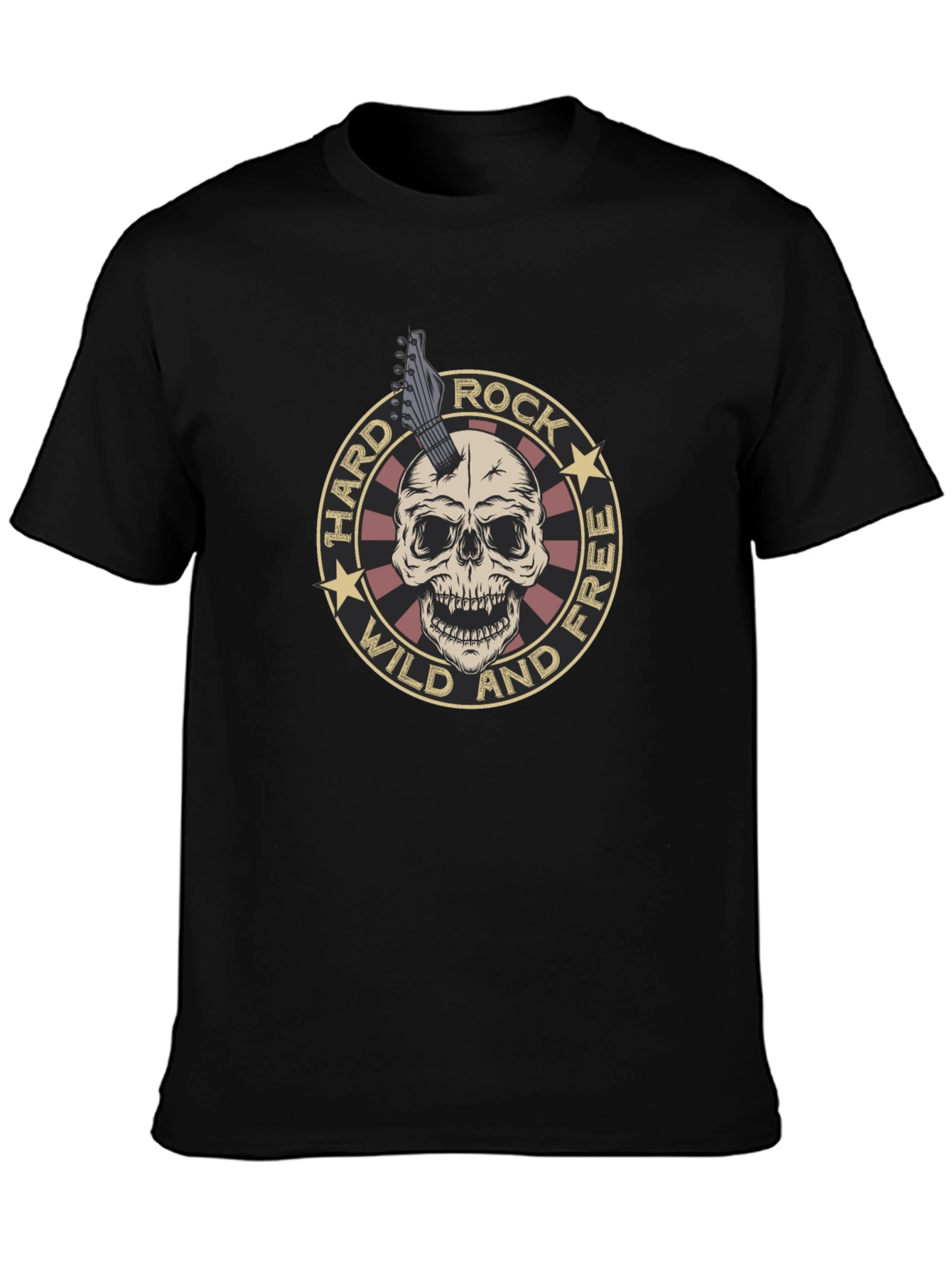 Black Hard Rock Skull Graphic Tee - Wild & Free view 3