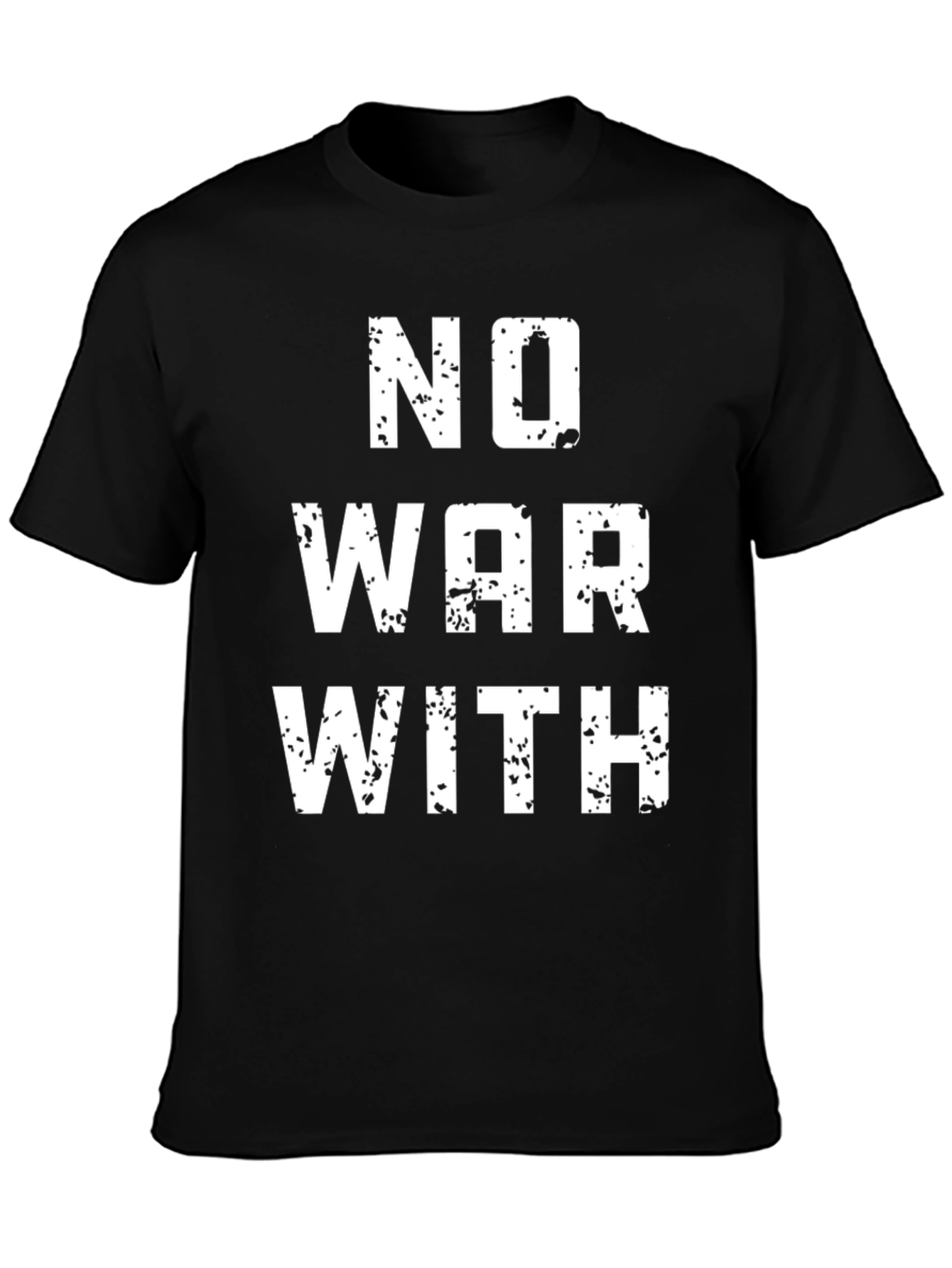 Black No War With T-Shirt - Black Graphic Tee view 3