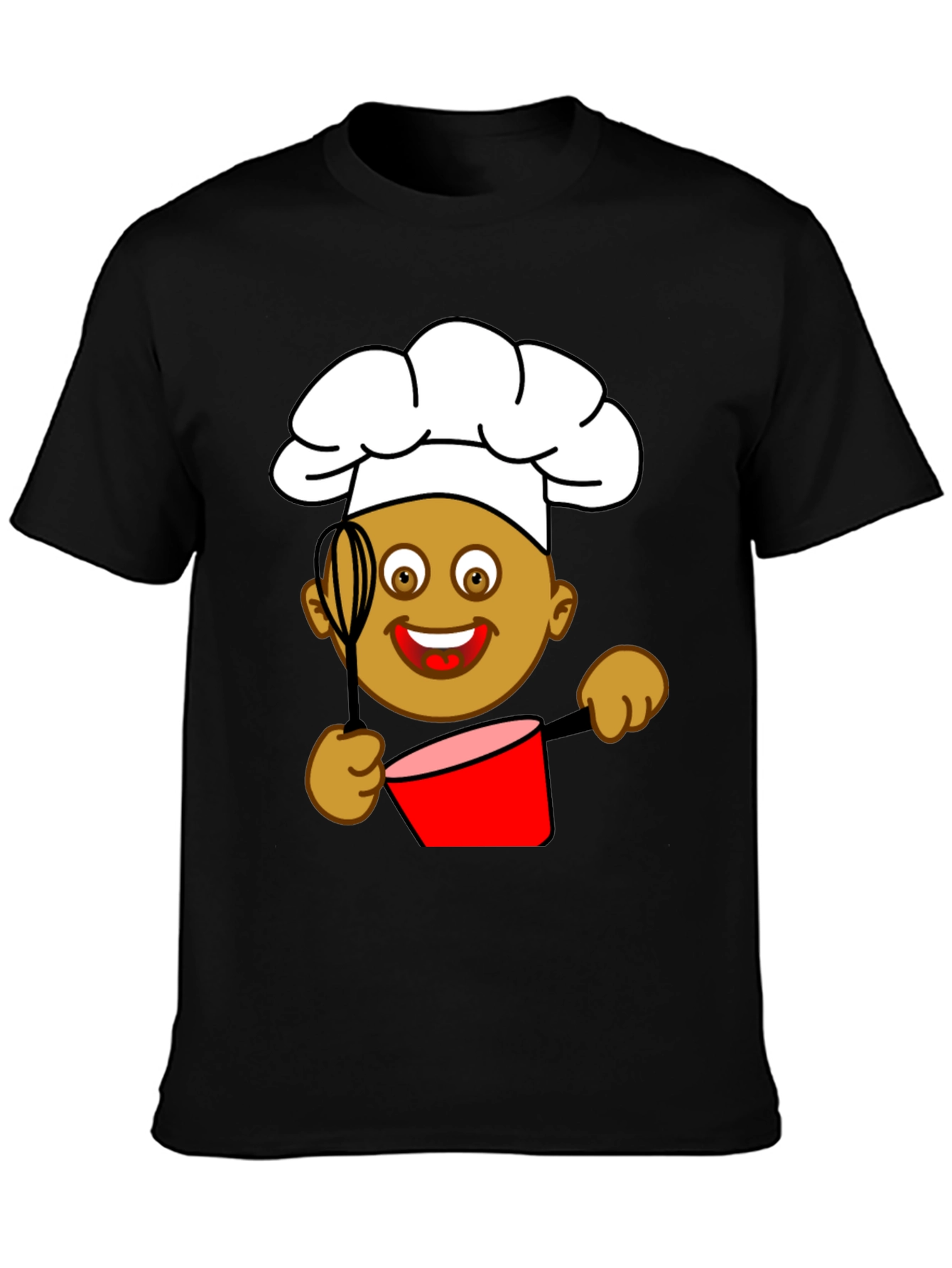 Black Chef Cartoon Graphic Tee view 3