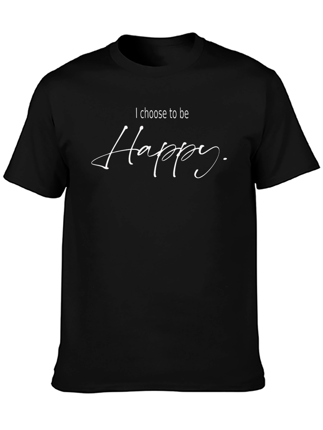 Black Choose Happy Graphic Tee - Black view 3