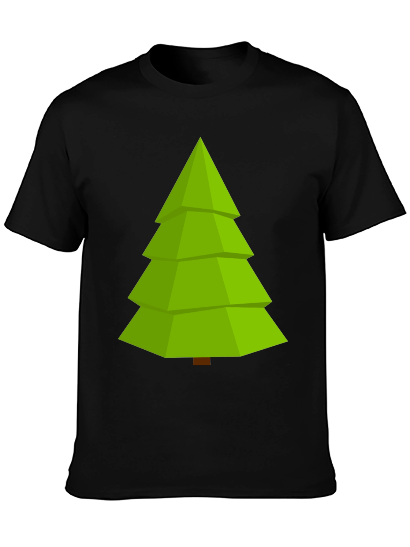 Black Christmas Tree Graphic Tee - Holiday Style view 3