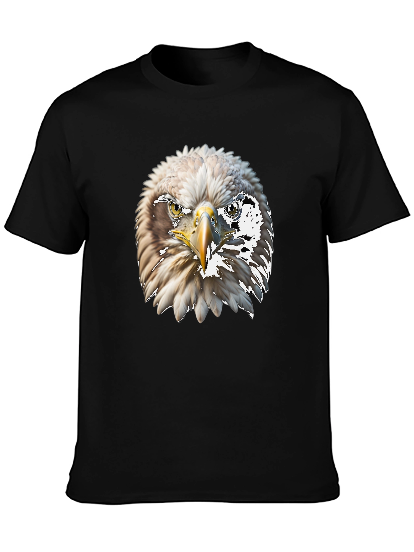 Black Eagle Graphic Tee - Bold Bird of Prey Design view 3
