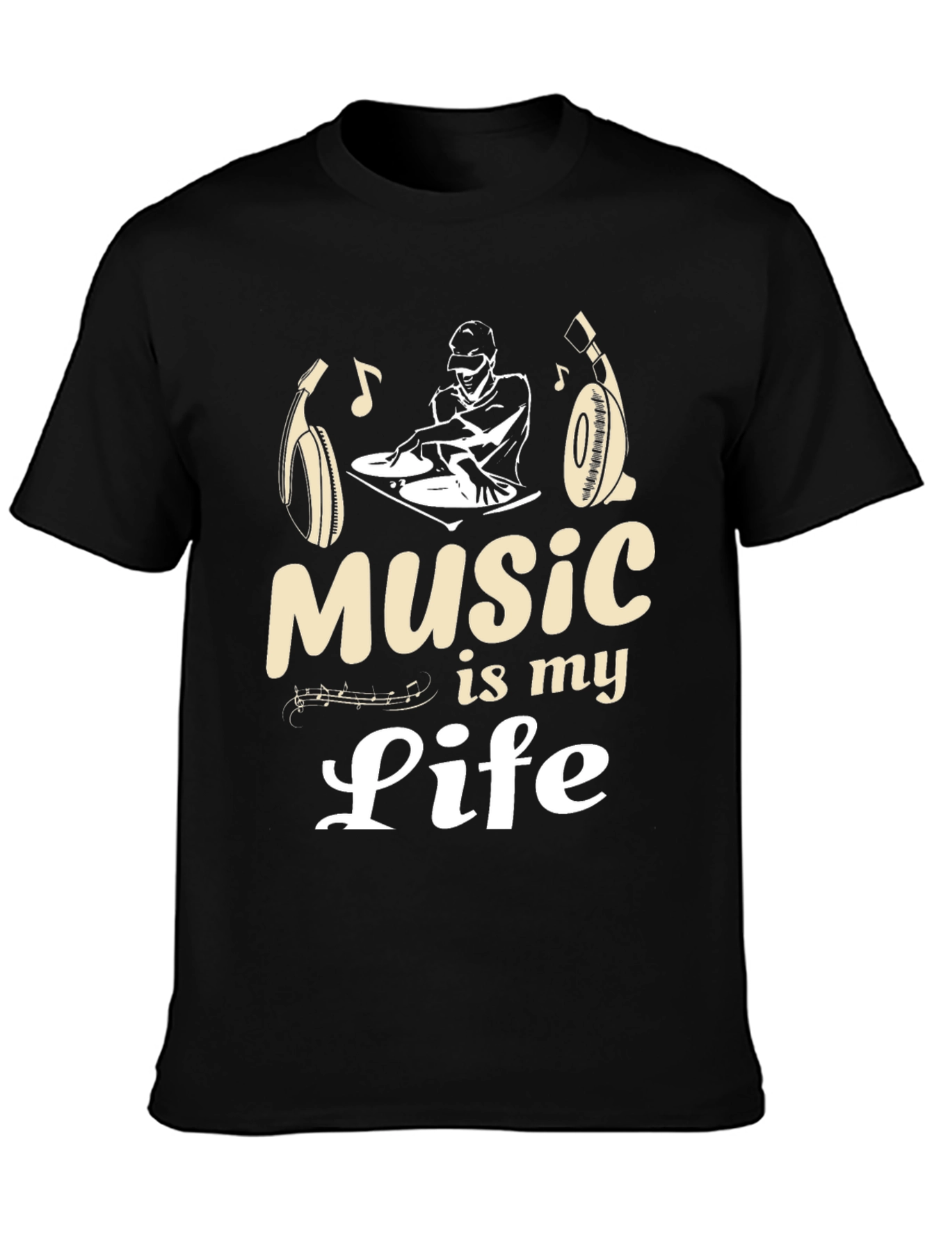 Black Music is My Life Graphic Tee view 3