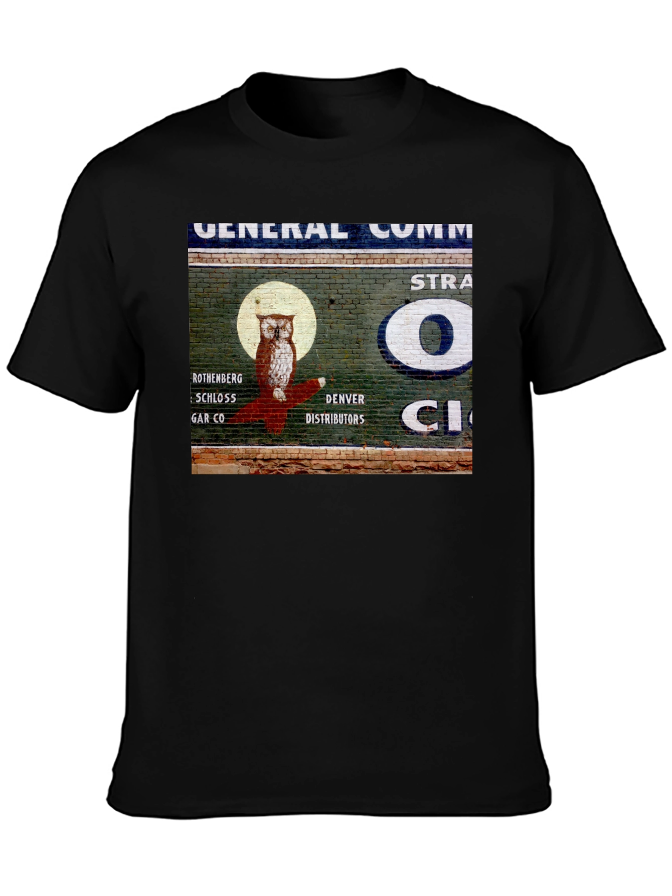 Black Owl Cigar T-Shirt - Vintage Retro Cool Tee view 3