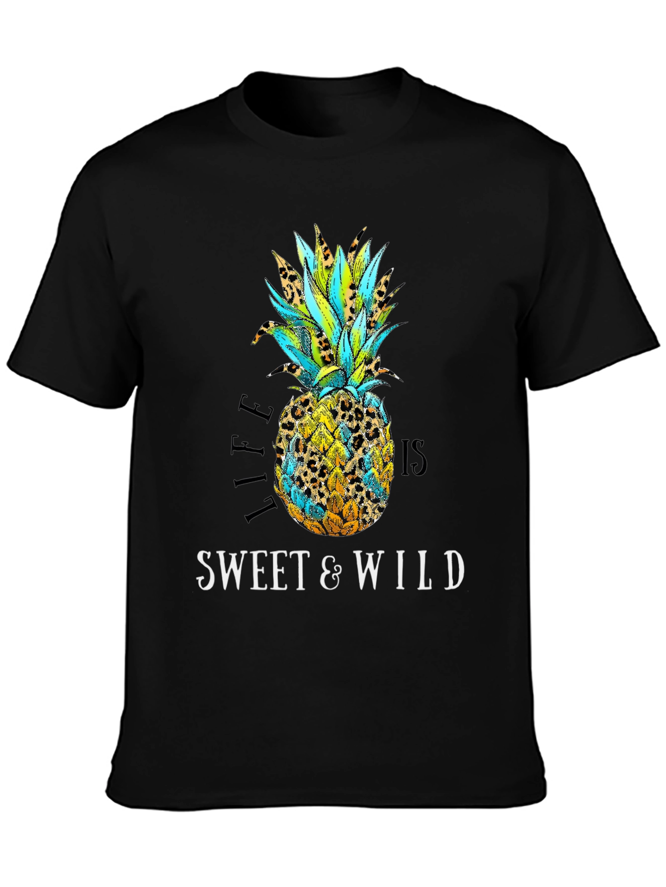 Black Sweet & Wild Pineapple Graphic Tee view 3