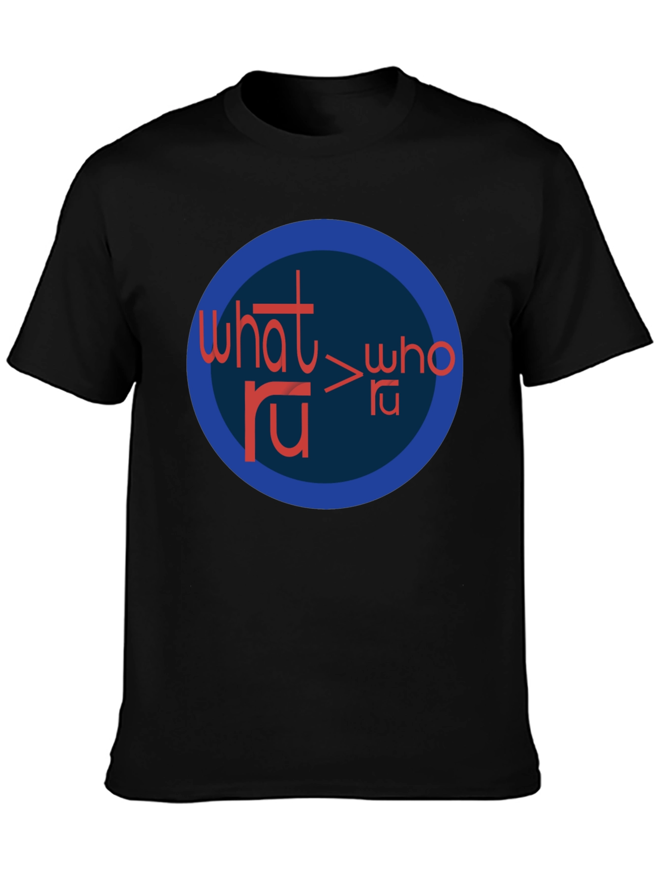 Black What RU > Who RU Graphic Tee - Black view 3