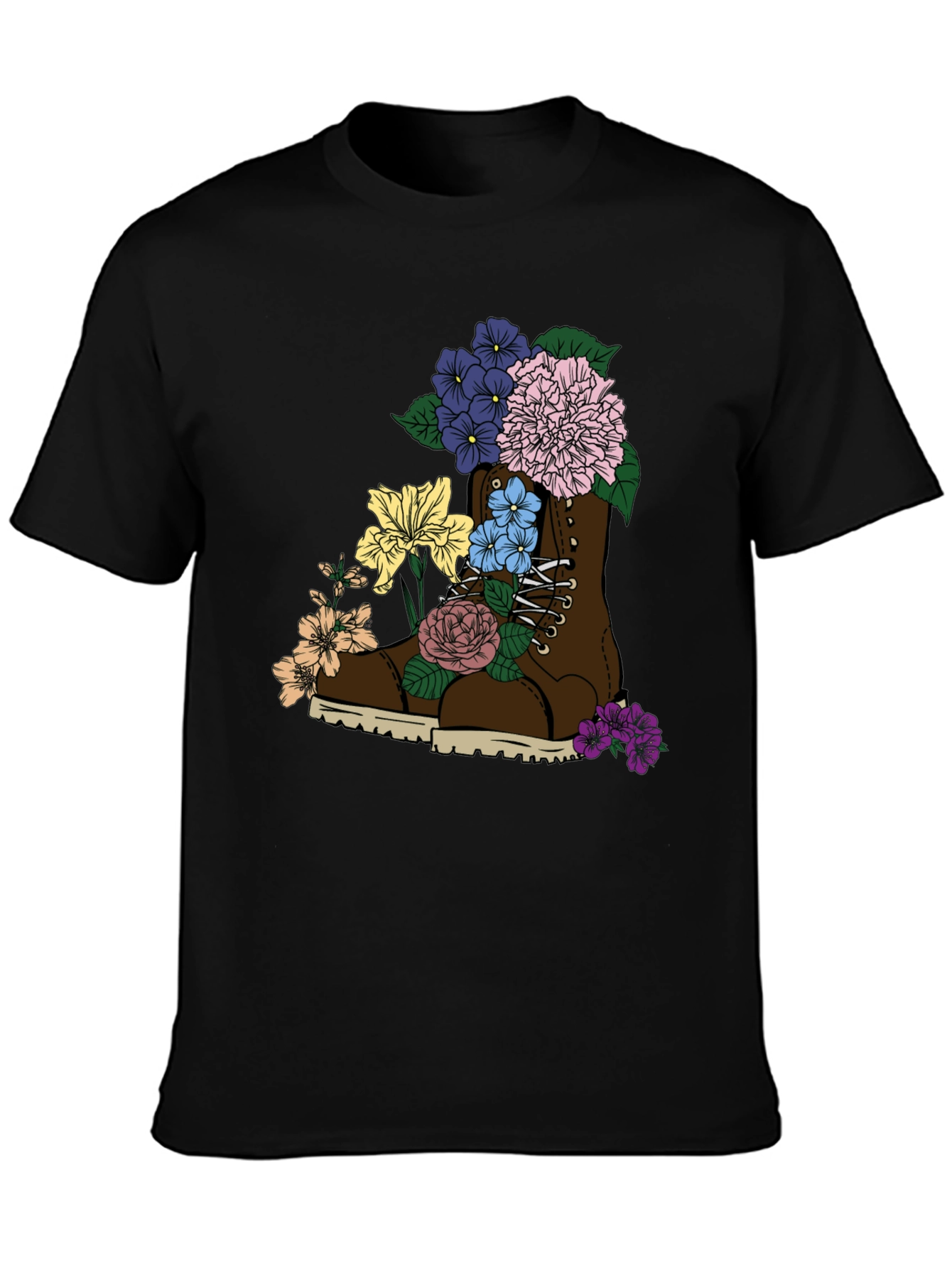Floral Boot T-Shirt: Unique Graphic Tee - 3