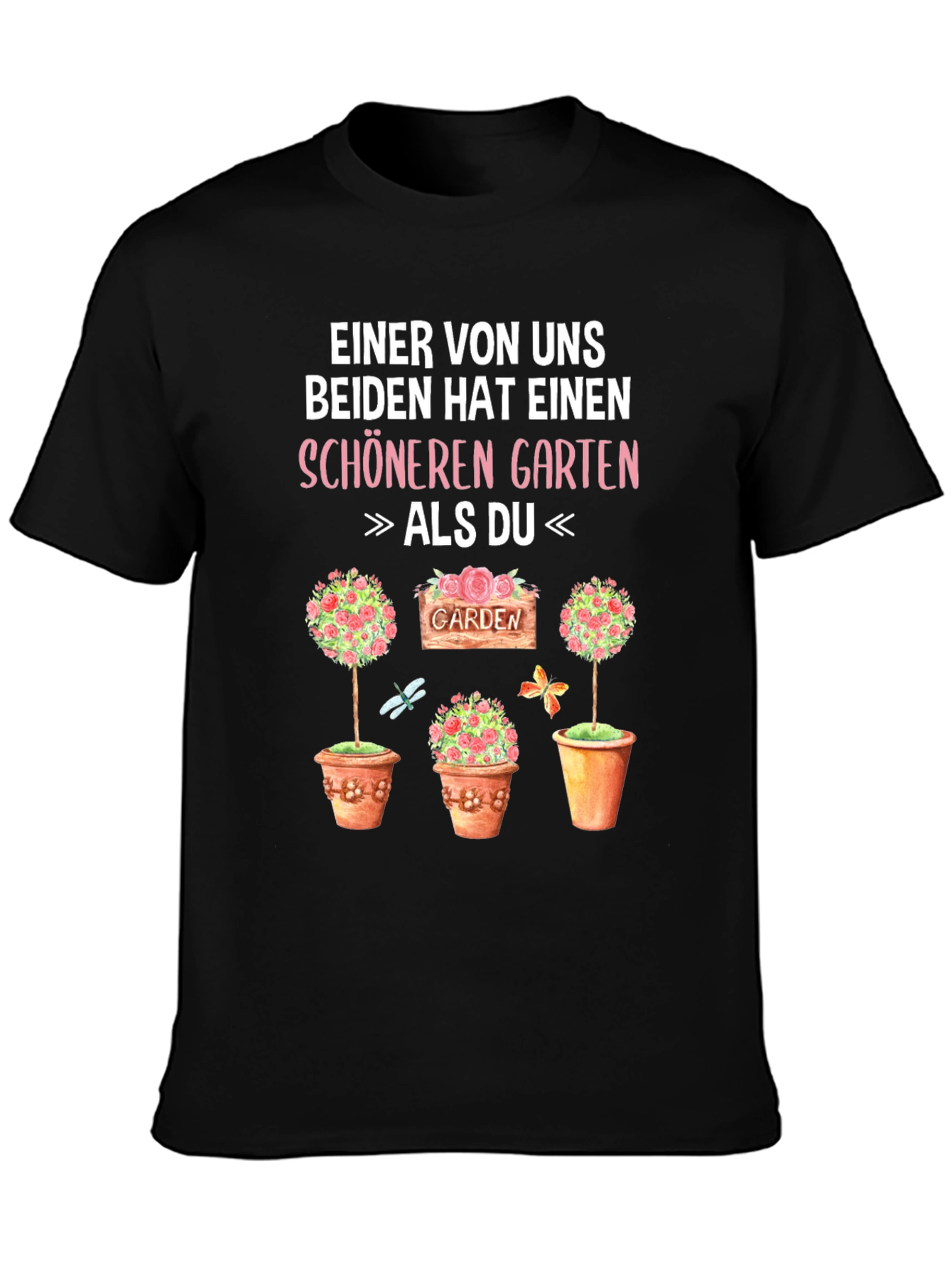Black Funny Gardener T-Shirt - Better Garden Than You! view 3