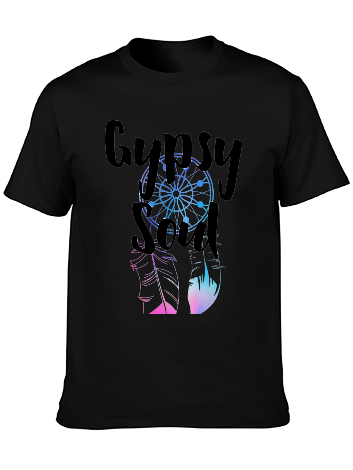Black Gypsy Soul Graphic T-Shirt - Casual Style view 3