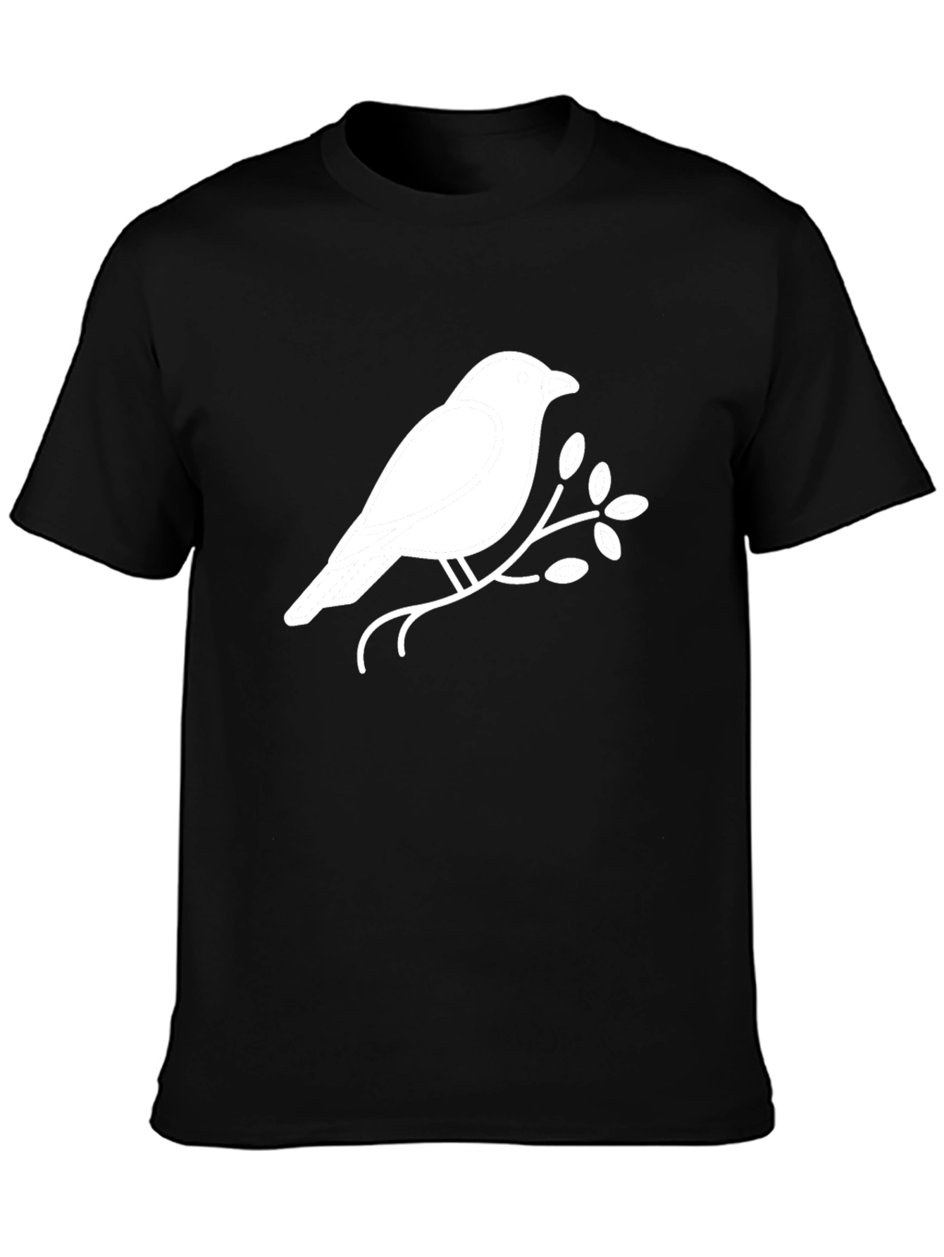 Black Bird on Branch Graphic Tee view 3