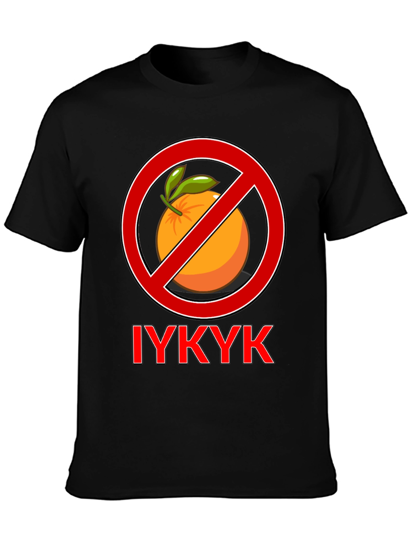 Black IYKYK No Orange Graphic Tee view 3