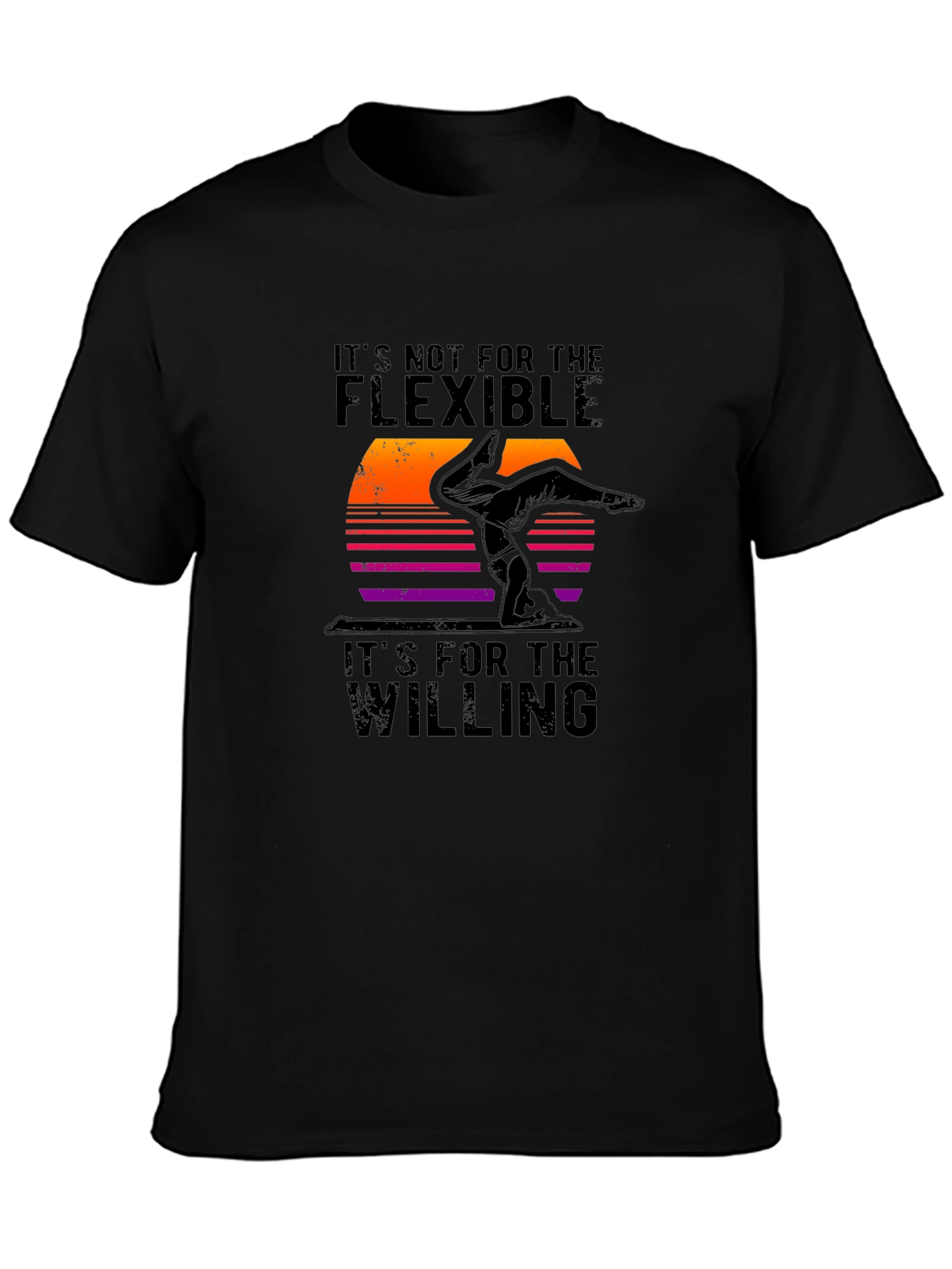 Black Flexible to Willing Retro Graphic Tee view 3