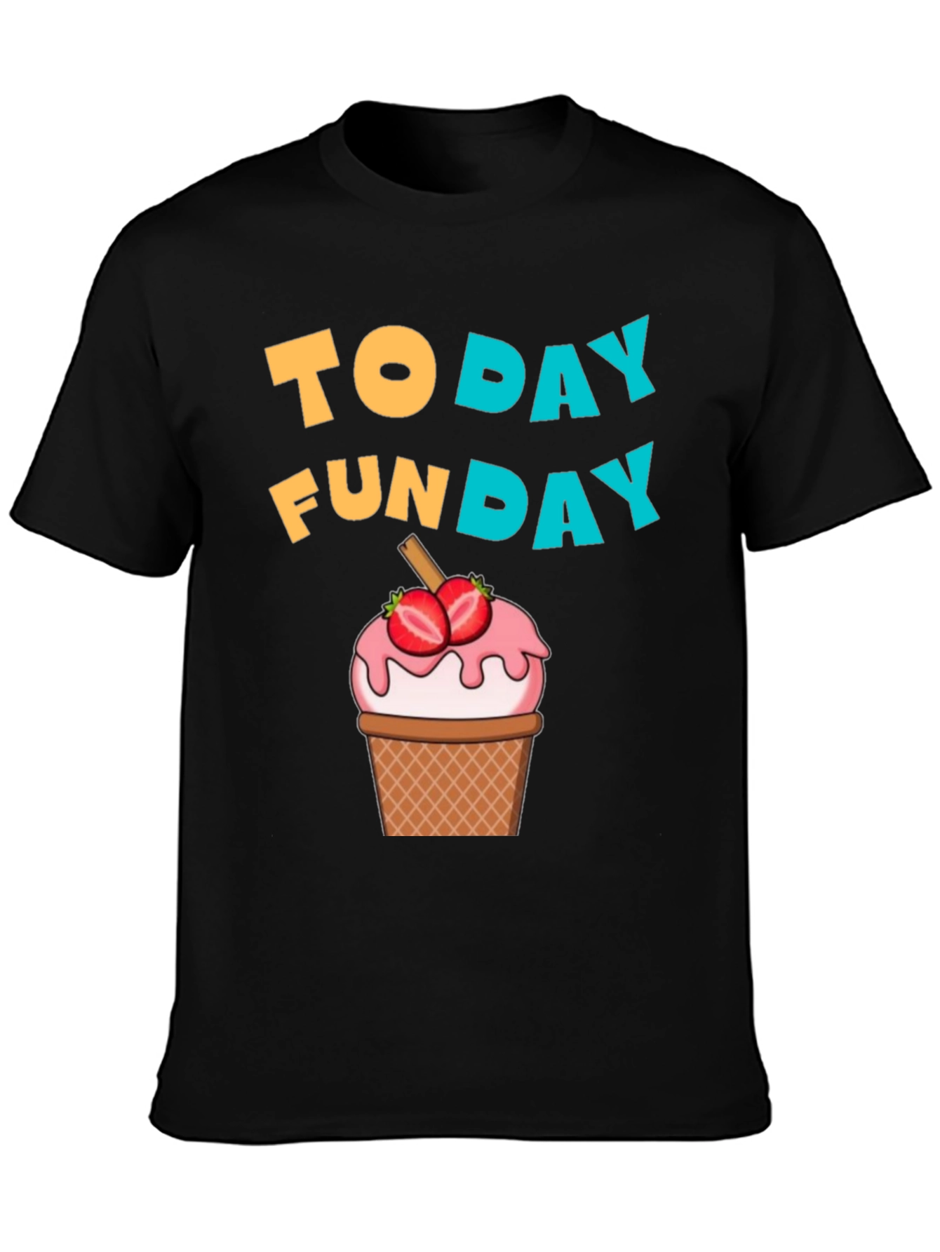 Black Today is Funday Graphic T-Shirt view 3