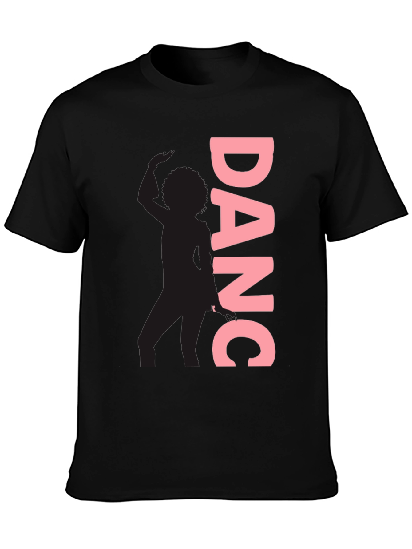 Black Dance Silhouette T-Shirt - Stylish & Trendy Black Tee view 3