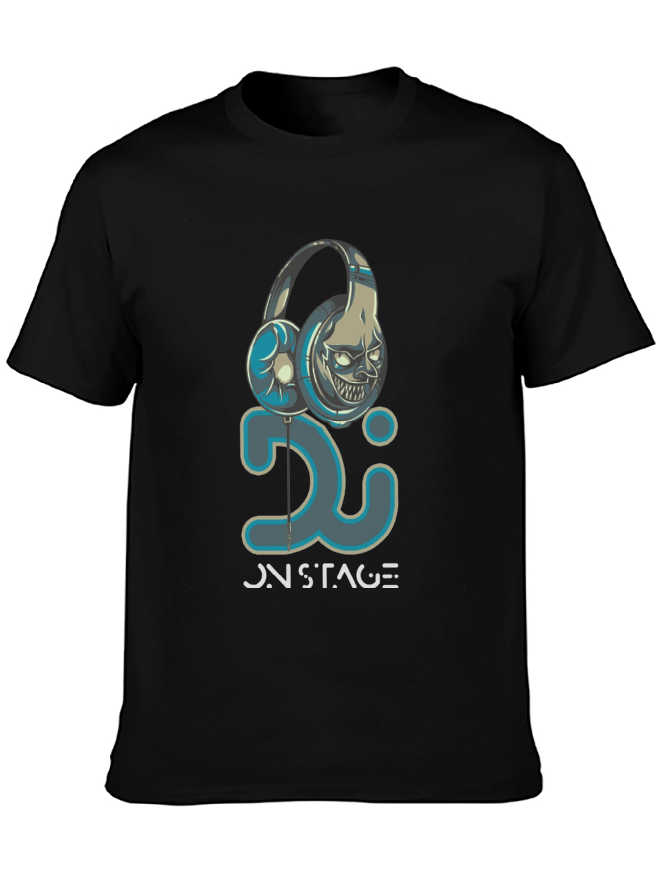 Black DJ Onstage Graphic Tee - Black Cotton Blend view 3