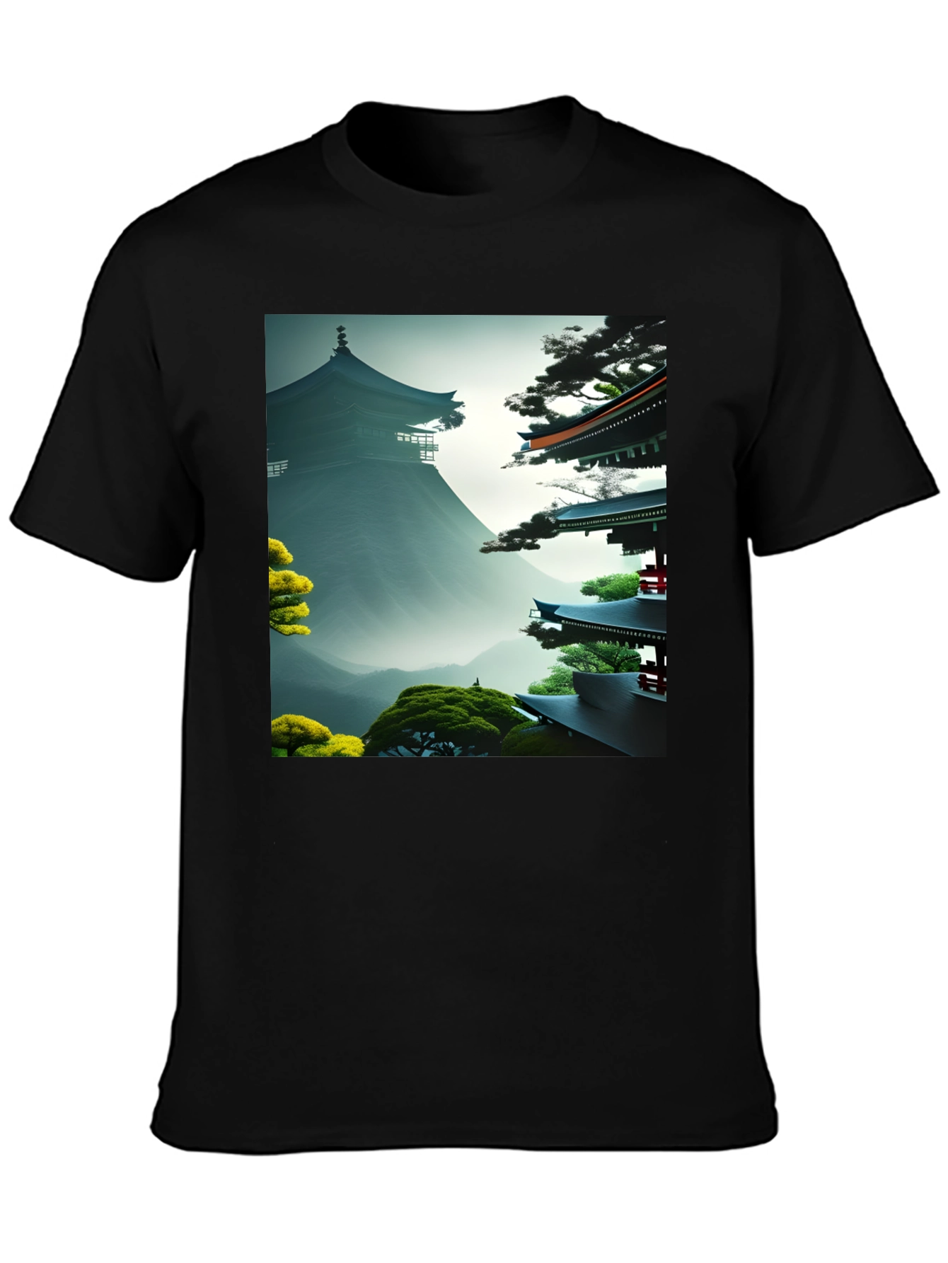 Black Zen Garden Graphic Tee - Unisex Soft Cotton view 3