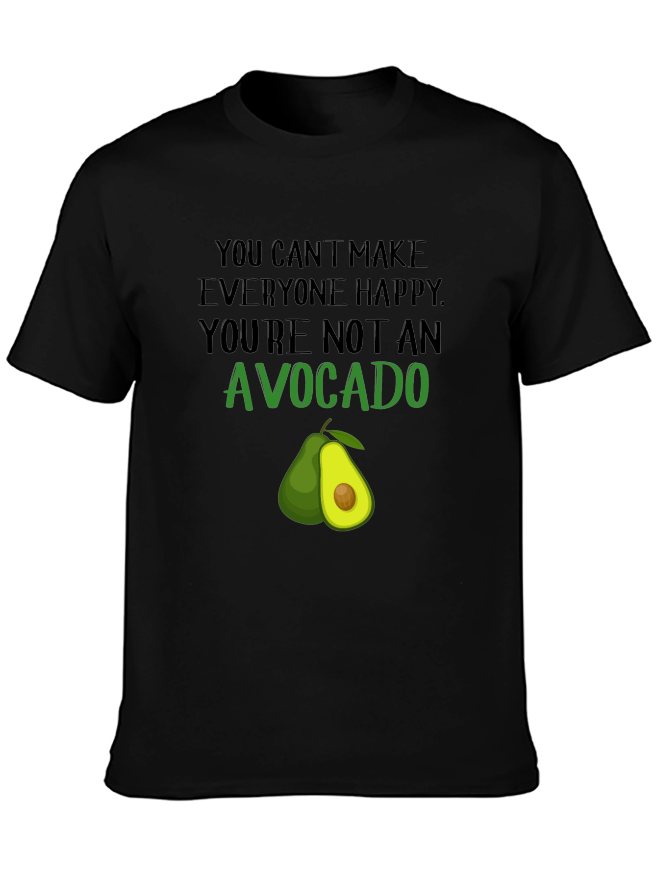 Black Avocado Graphic Tee - Funny Sarcastic T-Shirt view 3