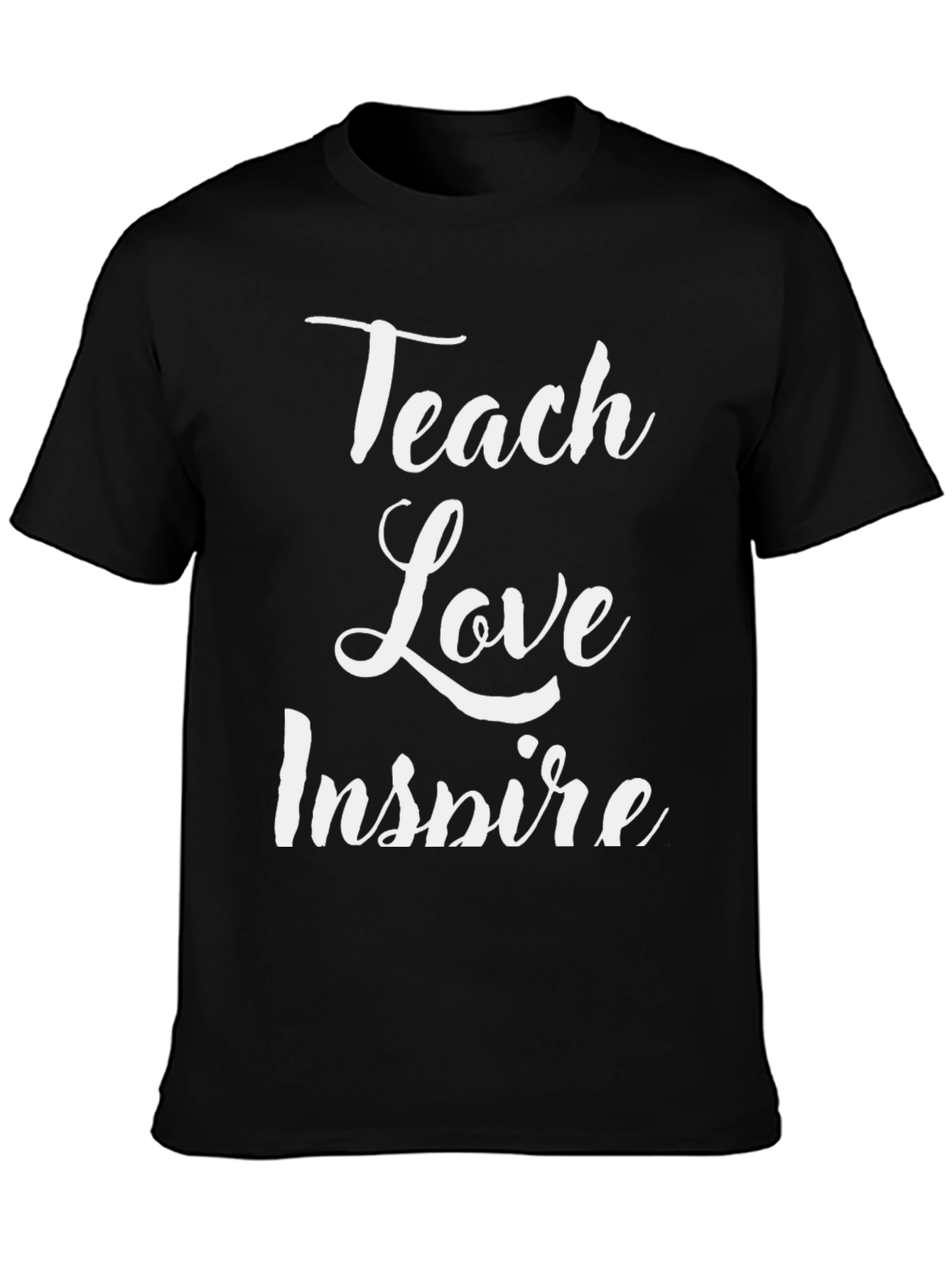Black Teach Love Inspire T-Shirt view 3