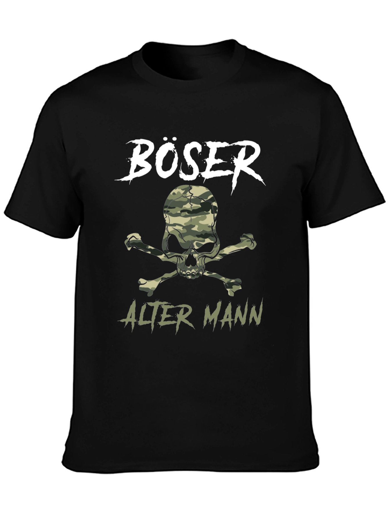 Black Böser Alter Mann T-Shirt view 3