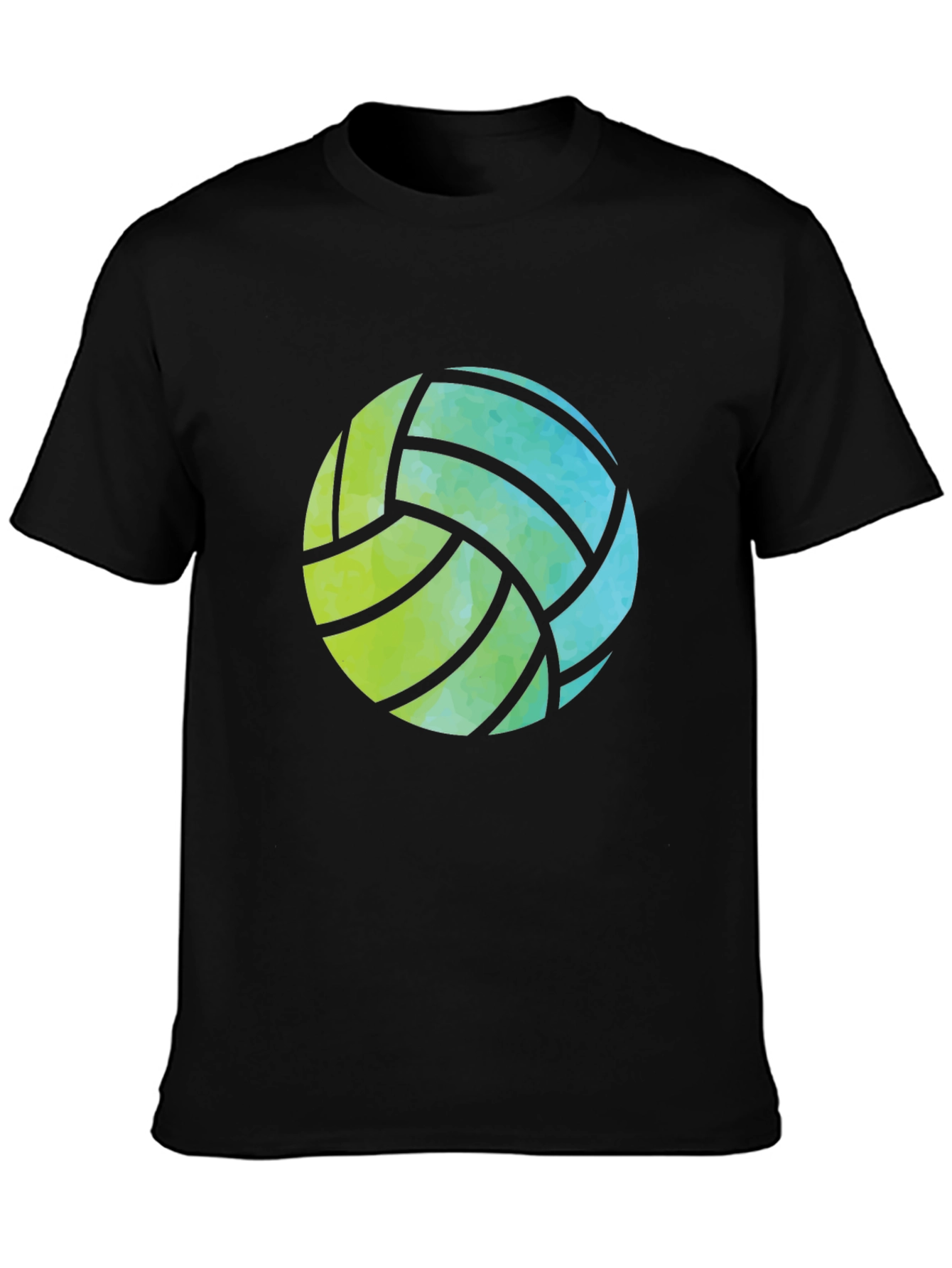Black Volleyball Graphic Tee - Black Casual Shirt view 3