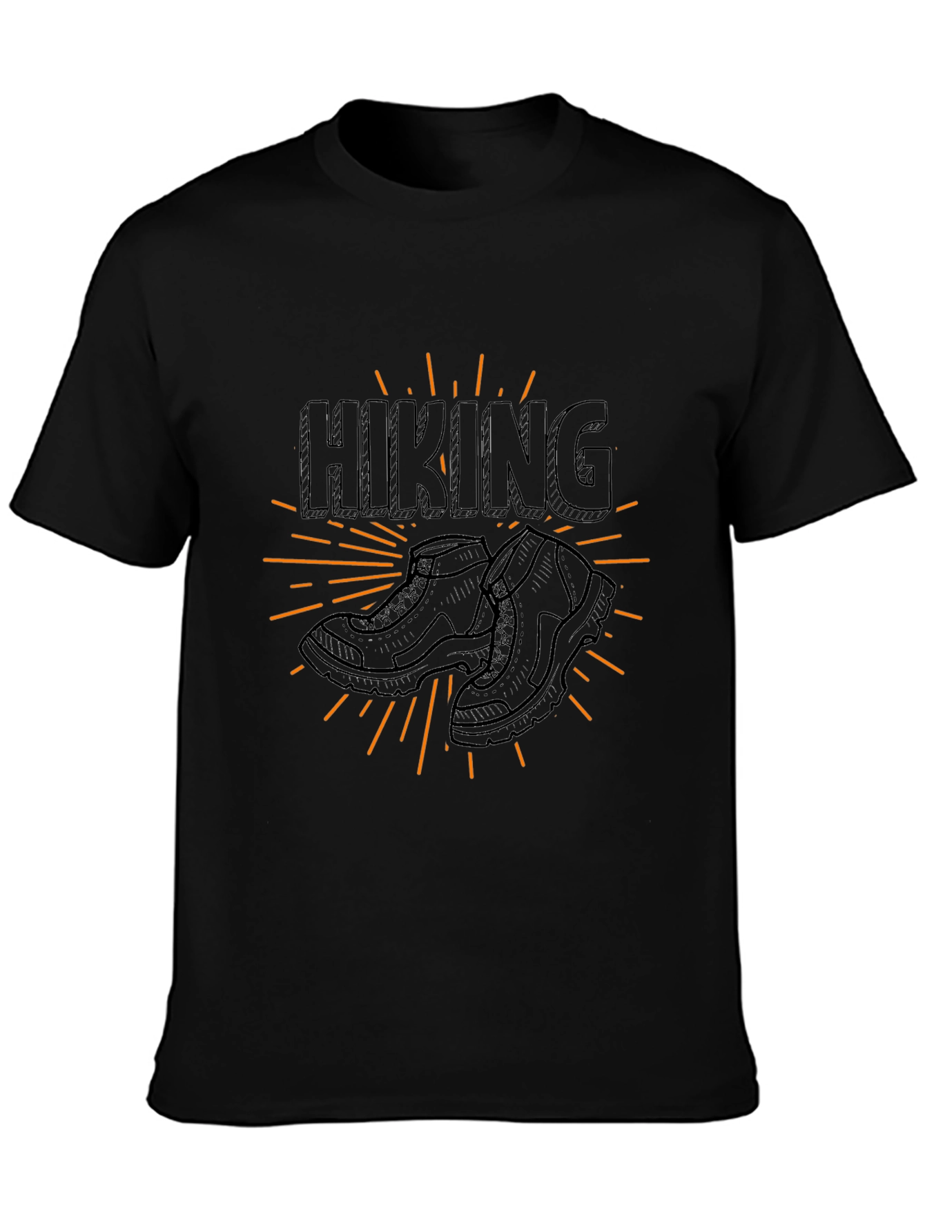 Hiking Boots Graphic Tee - Black Cotton T-Shirt - 3