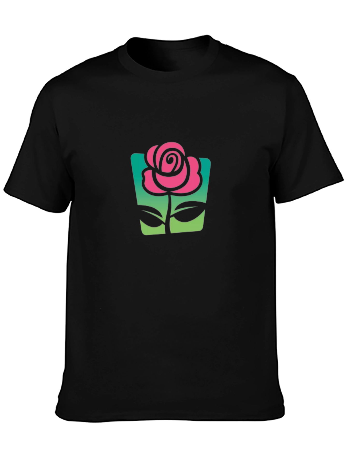 Black Rose Graphic Black Tee view 3
