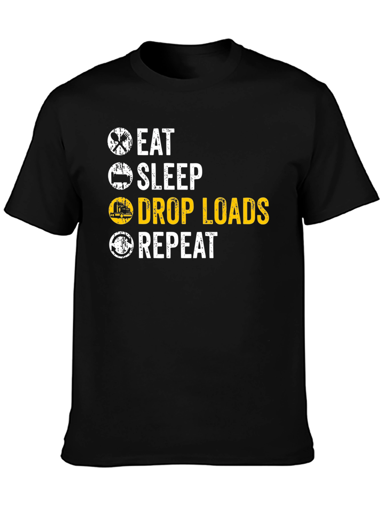 Eat Sleep Drop Loads Repeat Trucker T-Shirt - 3