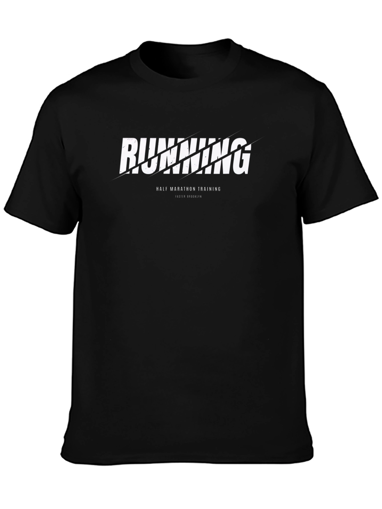 Black Running Half Marathon Training Tee - Black view 3