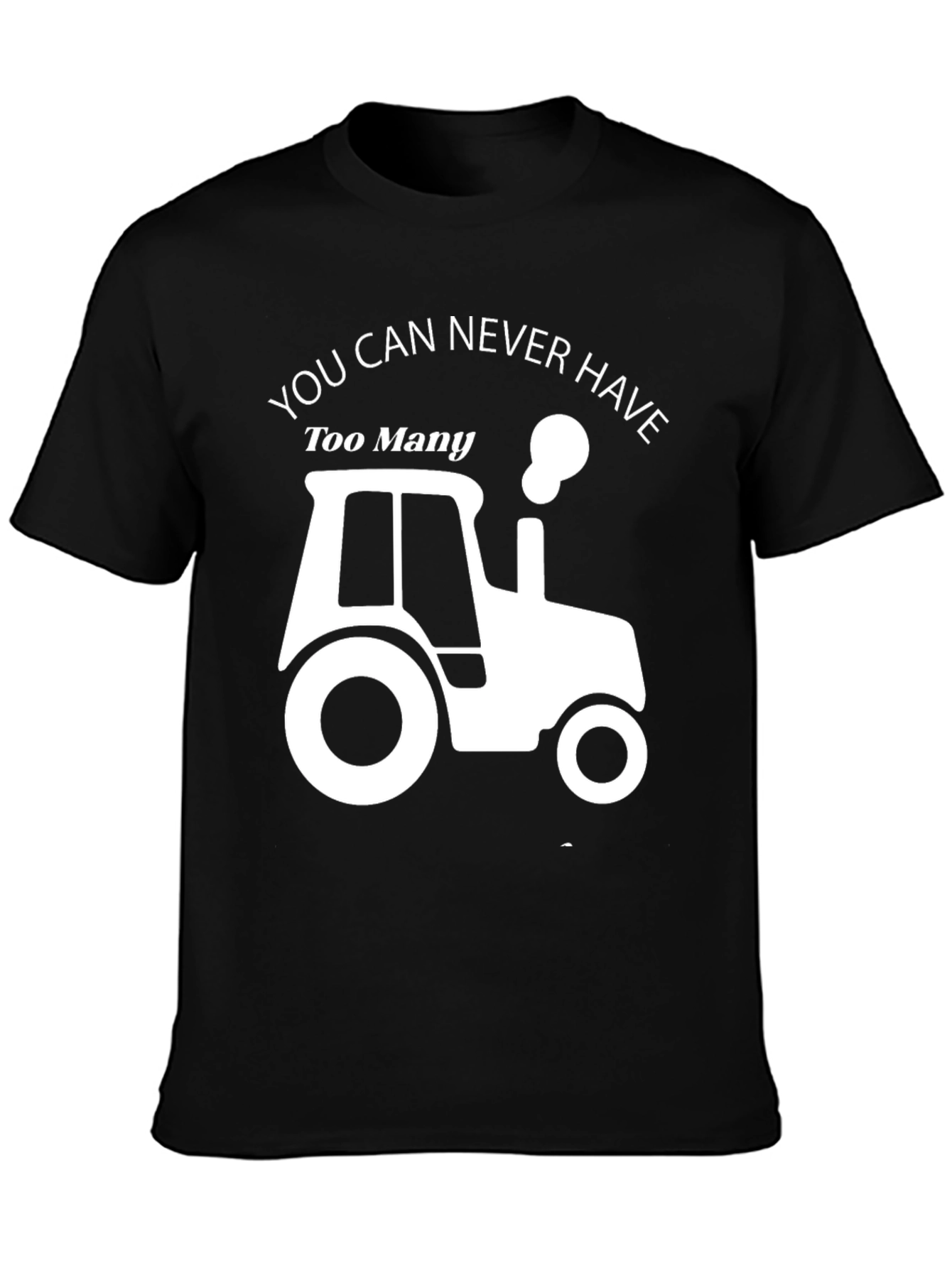 Too Many Tractors Black Graphic Tee - 3