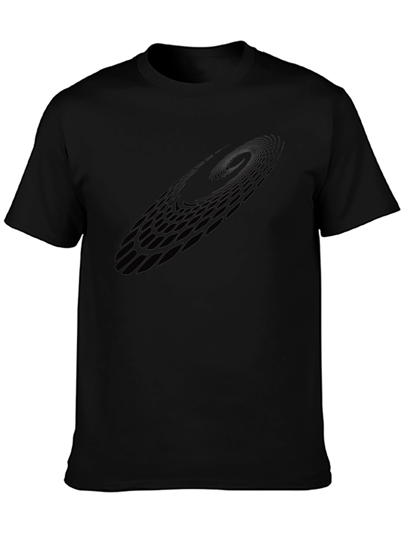 Black Abstract Black Hole Graphic T-Shirt view 3