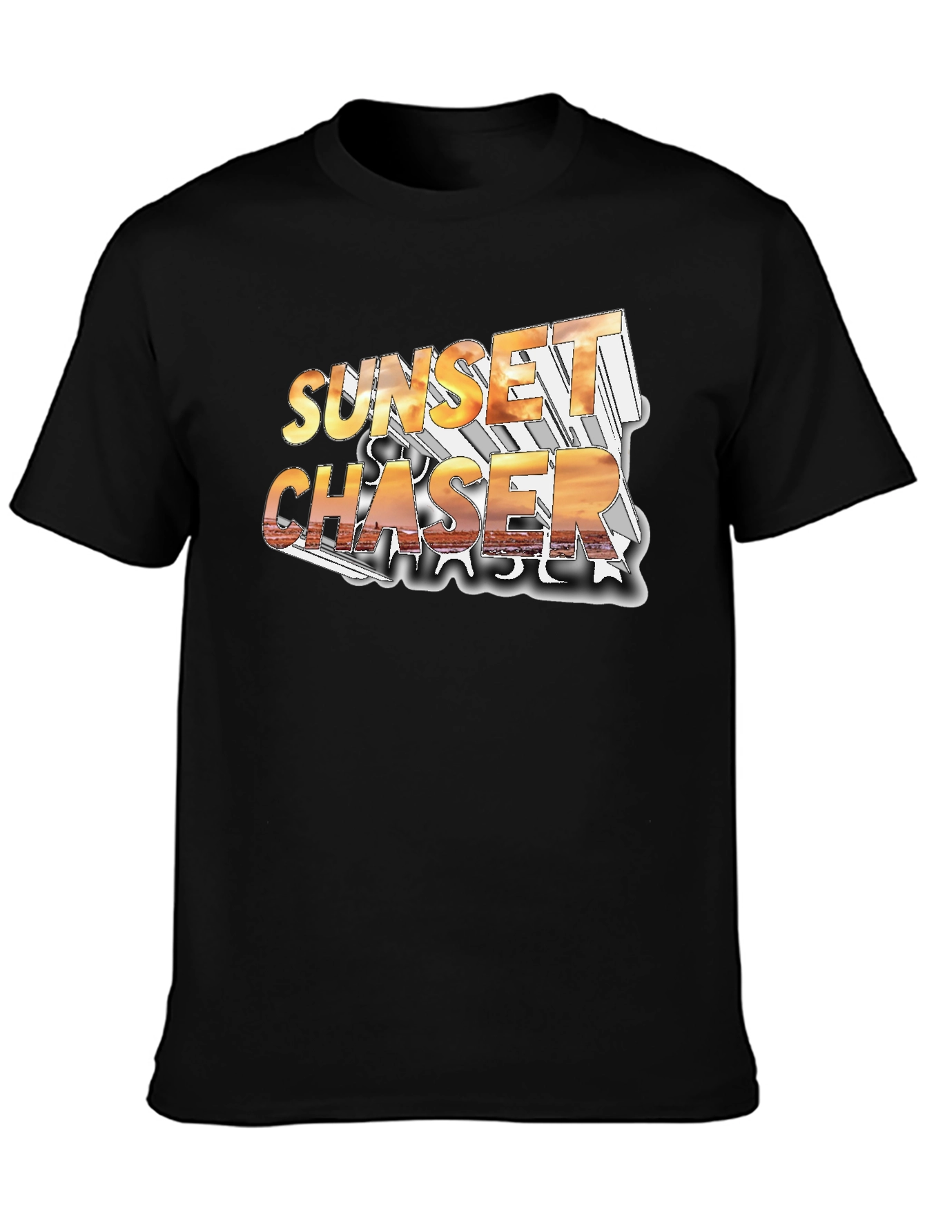 Black Sunset Chaser Black Graphic Tee view 3