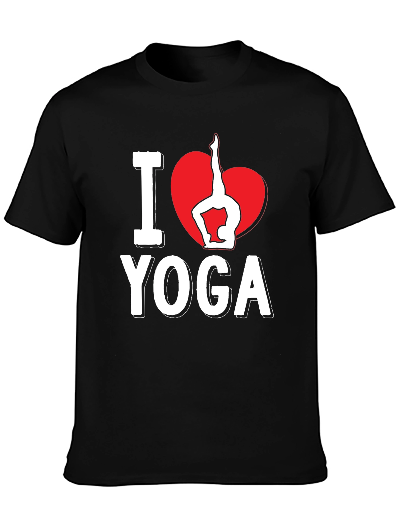 Black I Heart Yoga Black Graphic Tee view 3