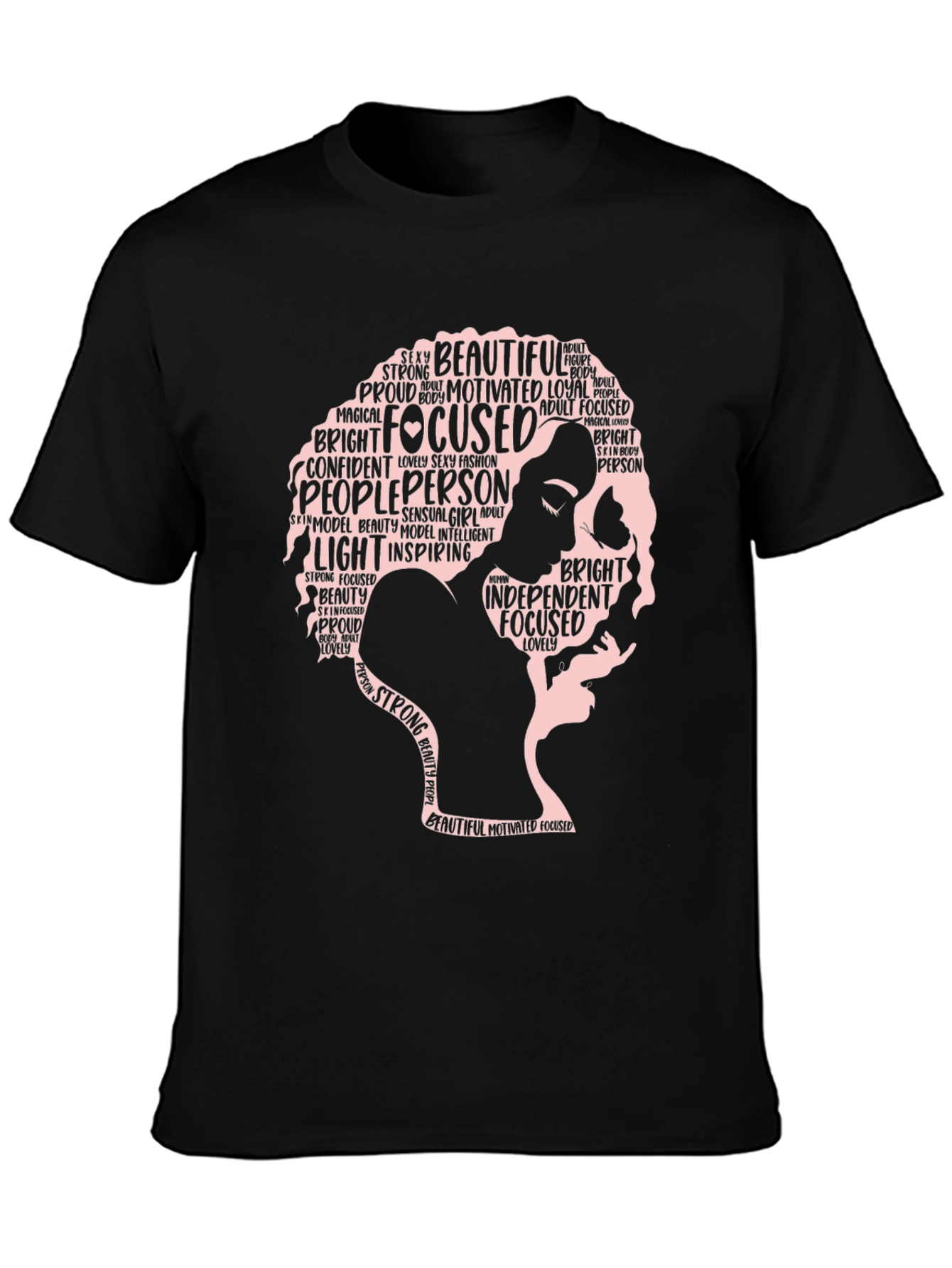 Black Empowered Woman Graphic T-Shirt view 3