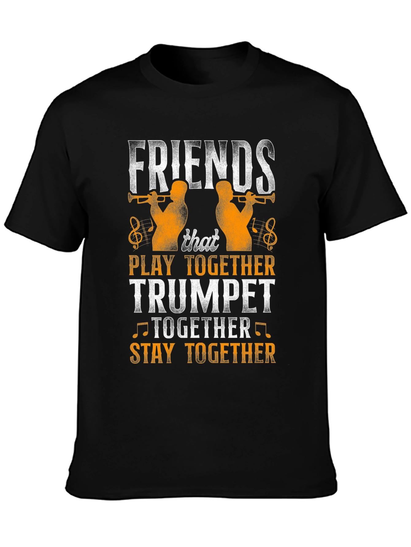 Black Friends Trumpet Player Graphic Tee view 3