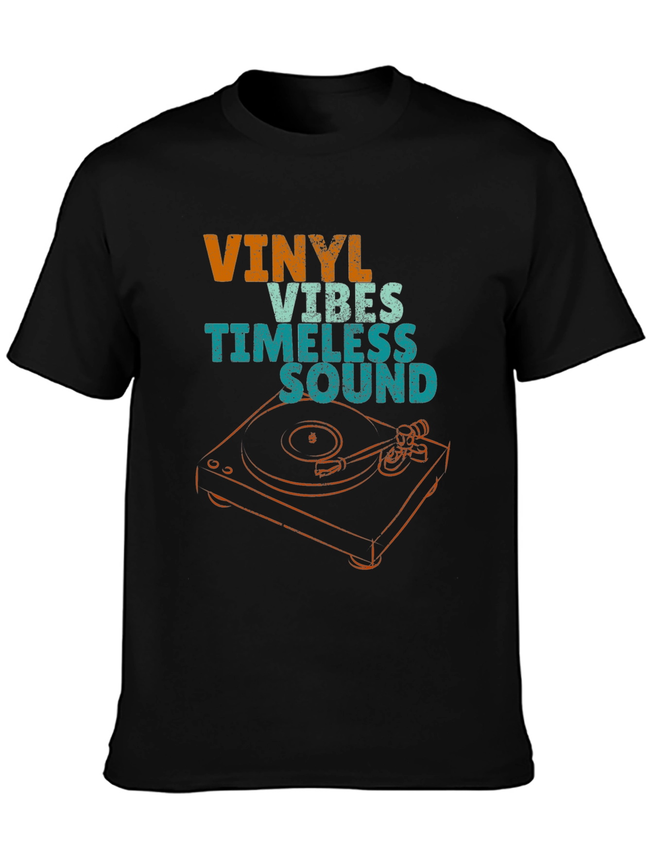 Black Vinyl Vibes Timeless Sound T-Shirt view 3