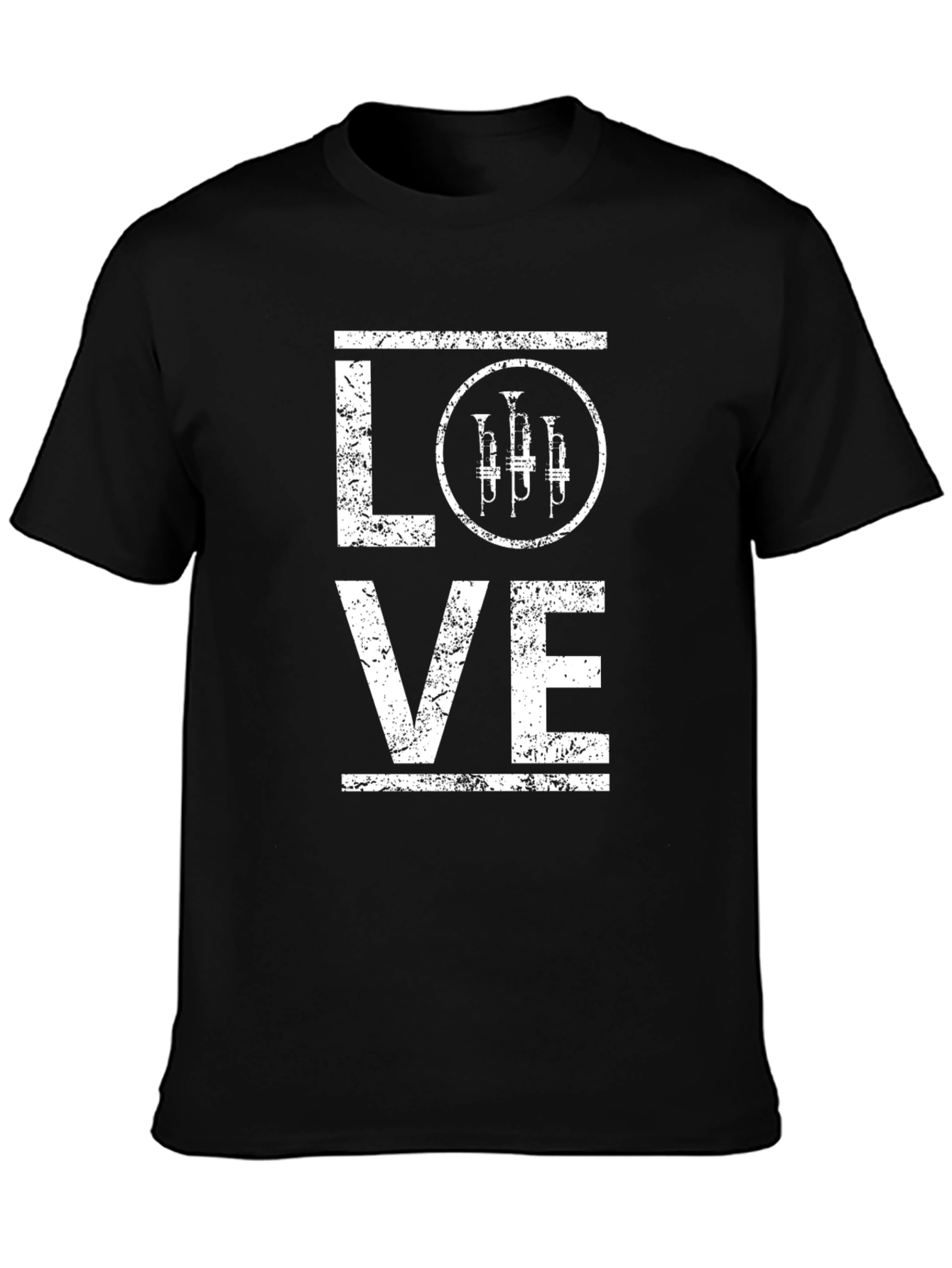 Trumpet LOVE Graphic Tee - Musician's Black T-Shirt - 3