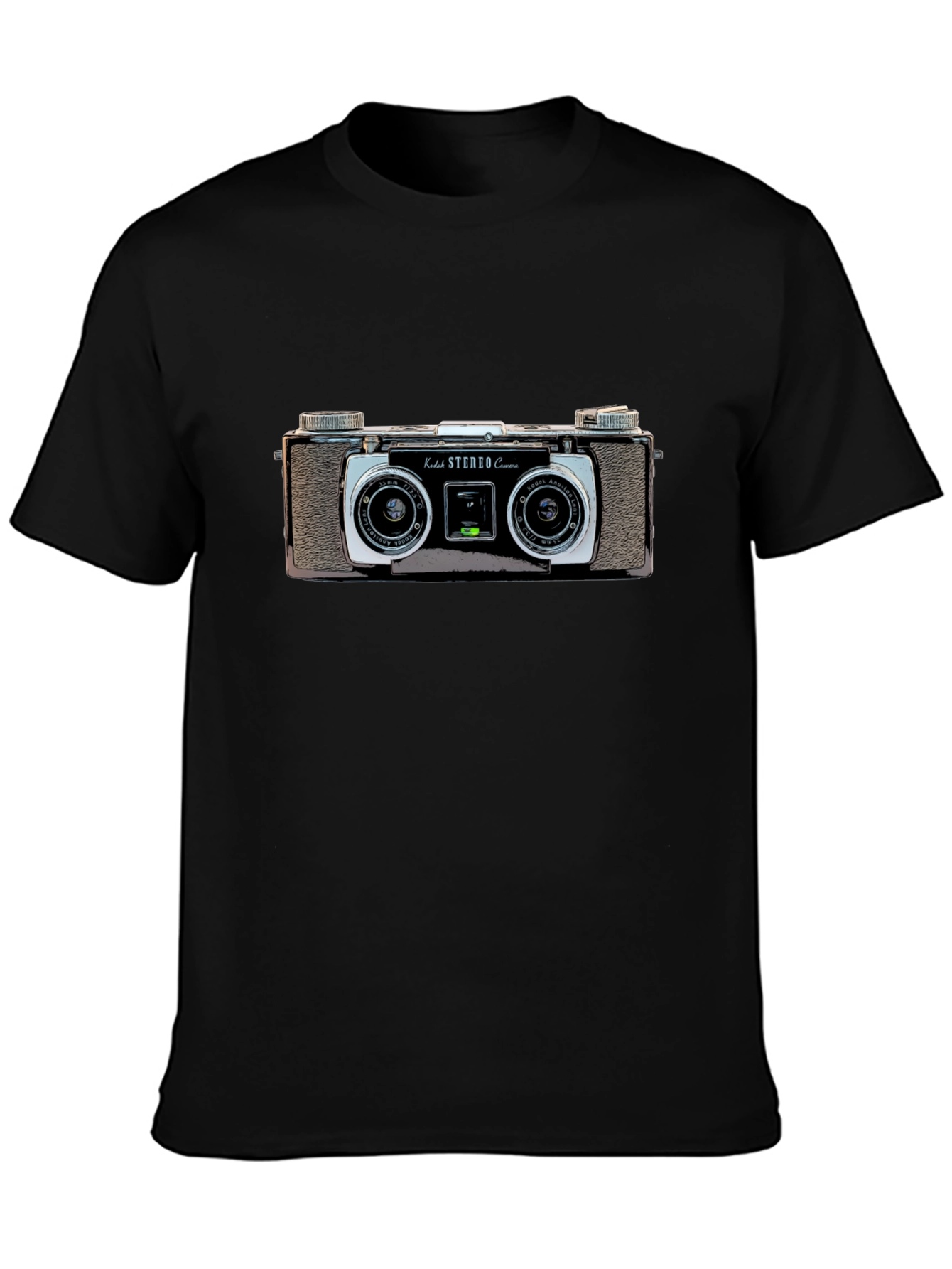 Black Vintage Camera Graphic T-Shirt - Retro Style view 3